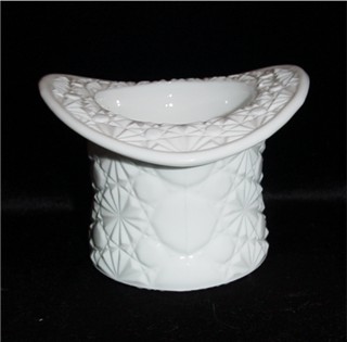 Milk Glass Top Hat