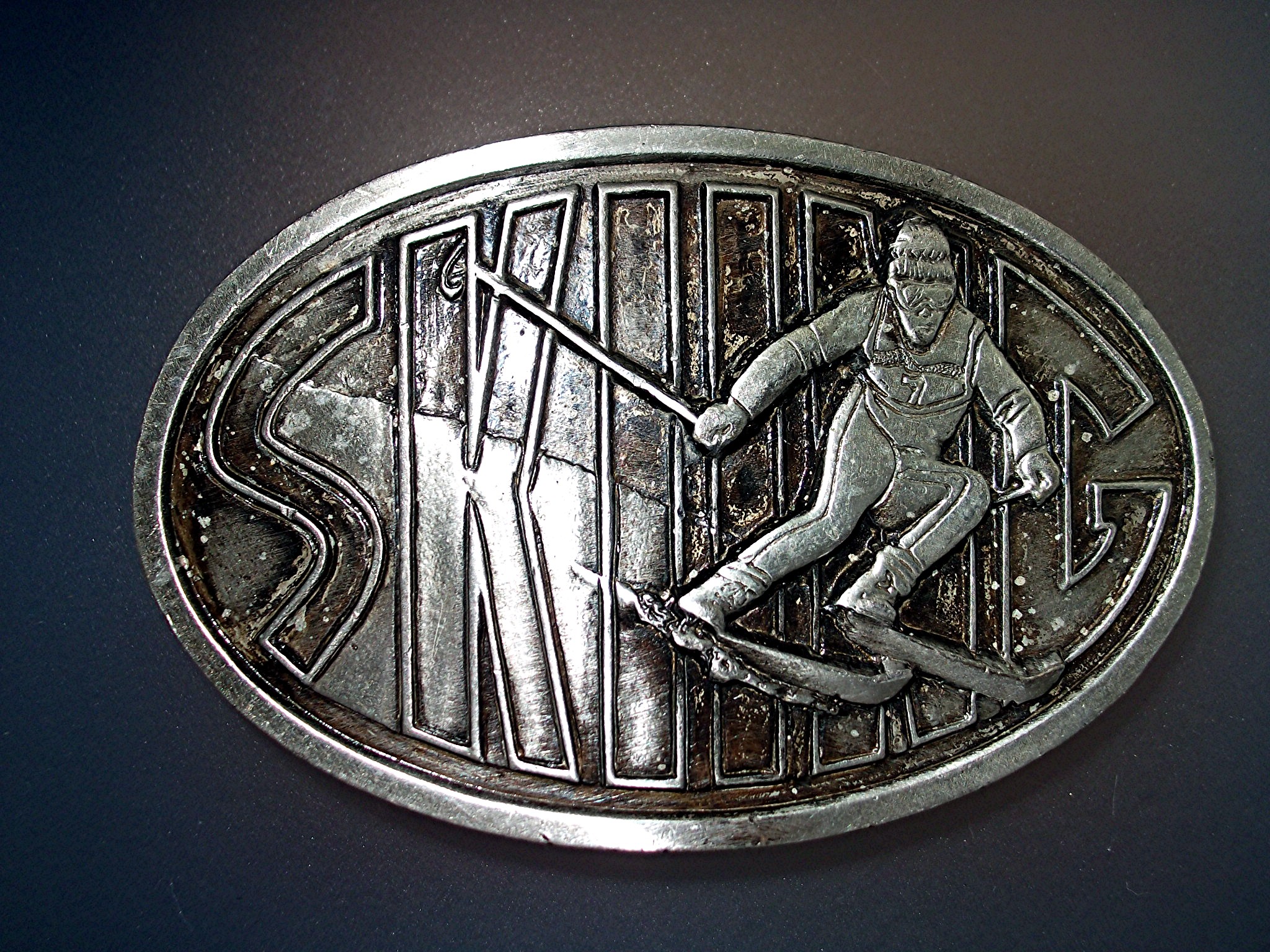 Skiing Belt buckle Brass