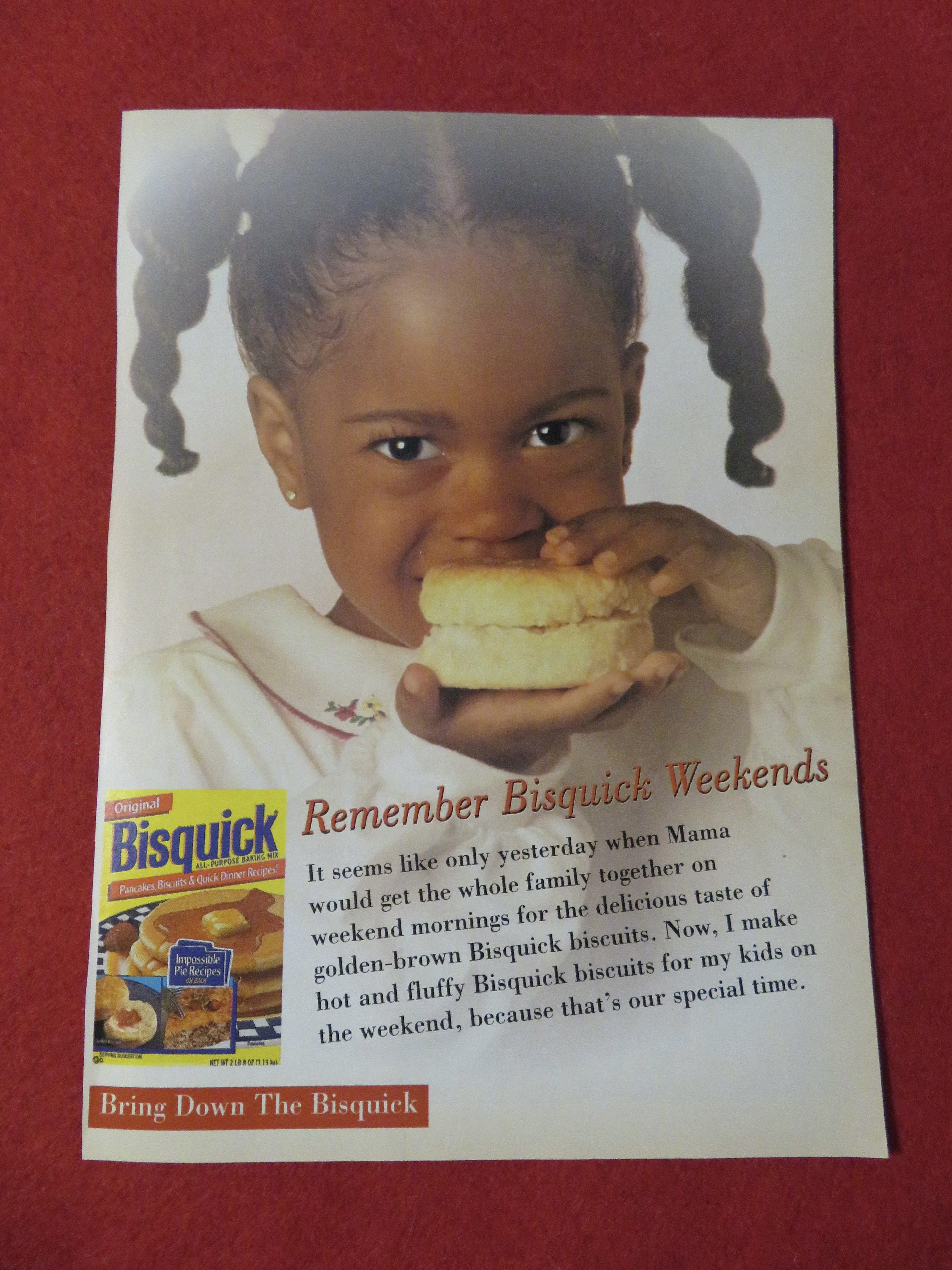 1998 Bisquick with Little Girl Holding A Biscuit