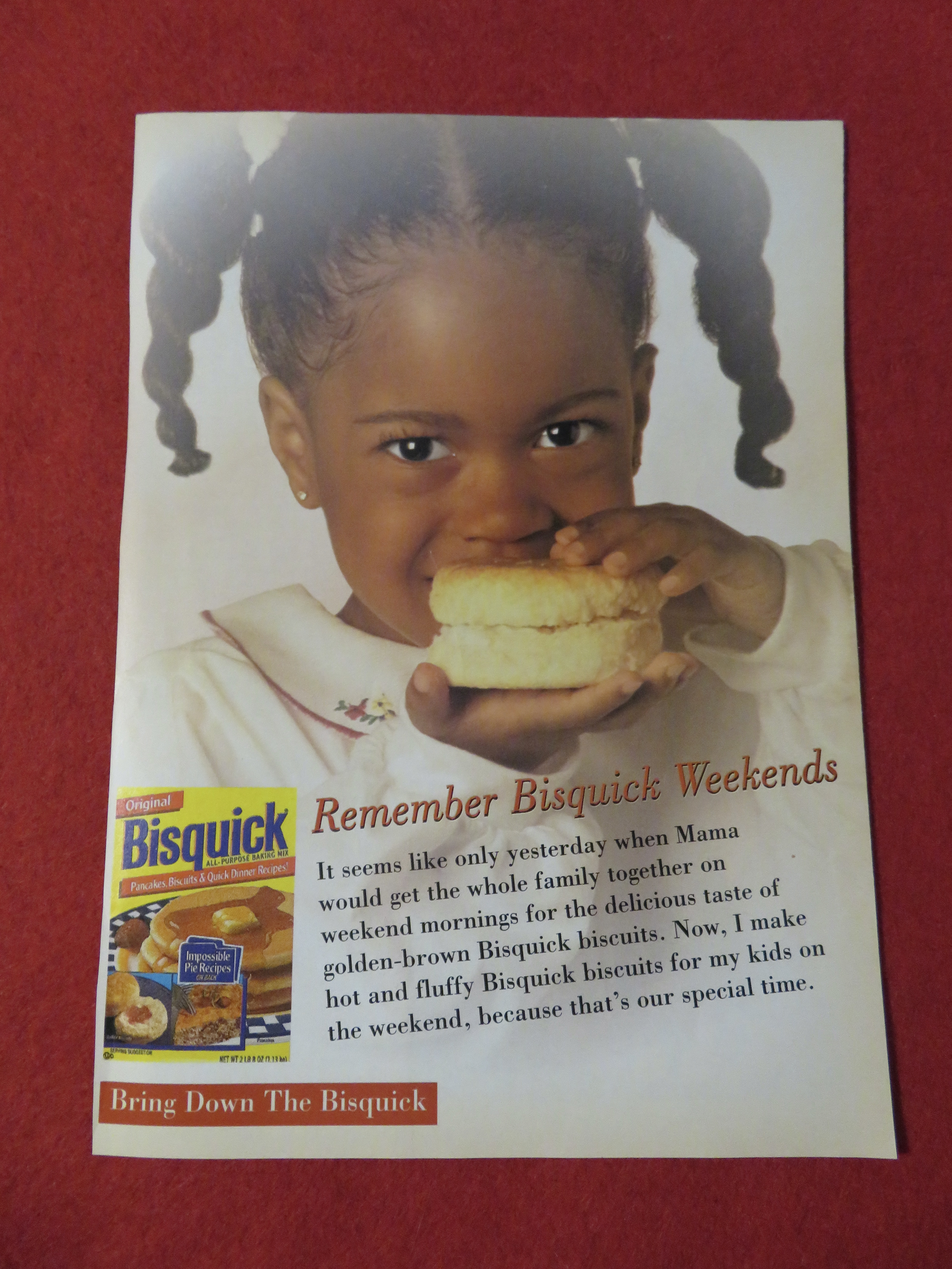 1998 Bisquick with Little Girl Holding A Biscuit