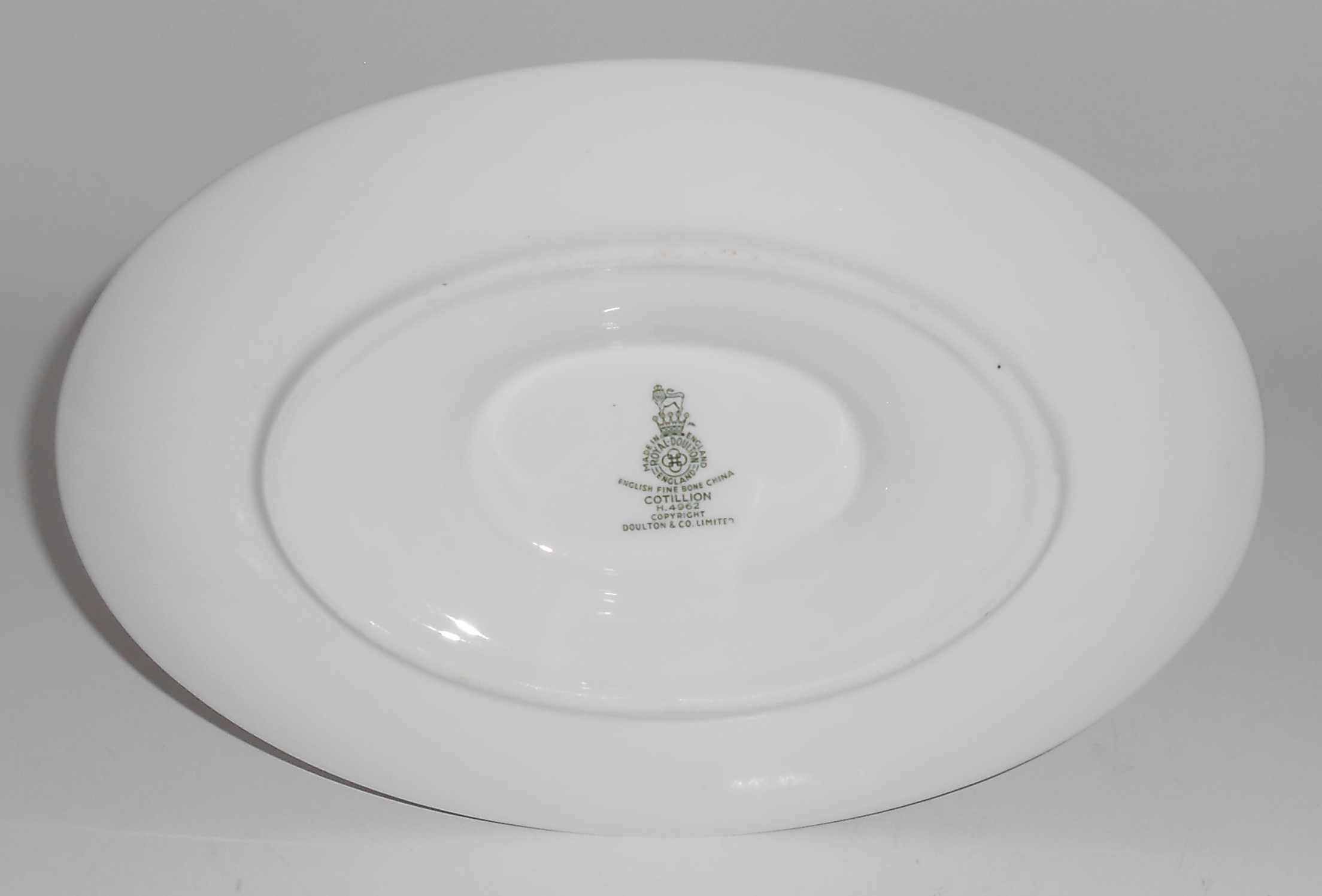Royal Doulton China Floral Platinum Cotillion Gravy