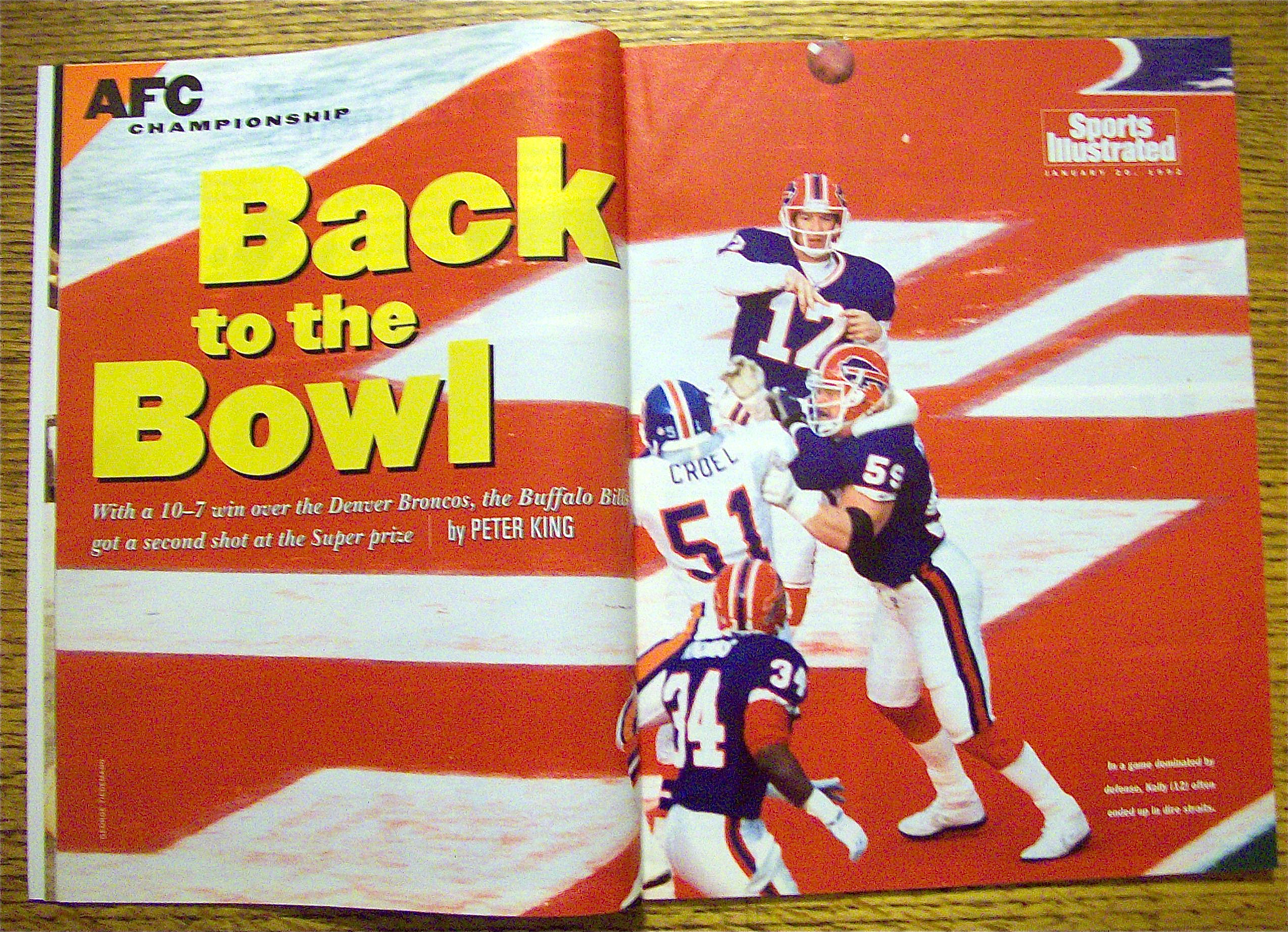 Sport Illustrated Magazine January 20, 1992 Super Bills