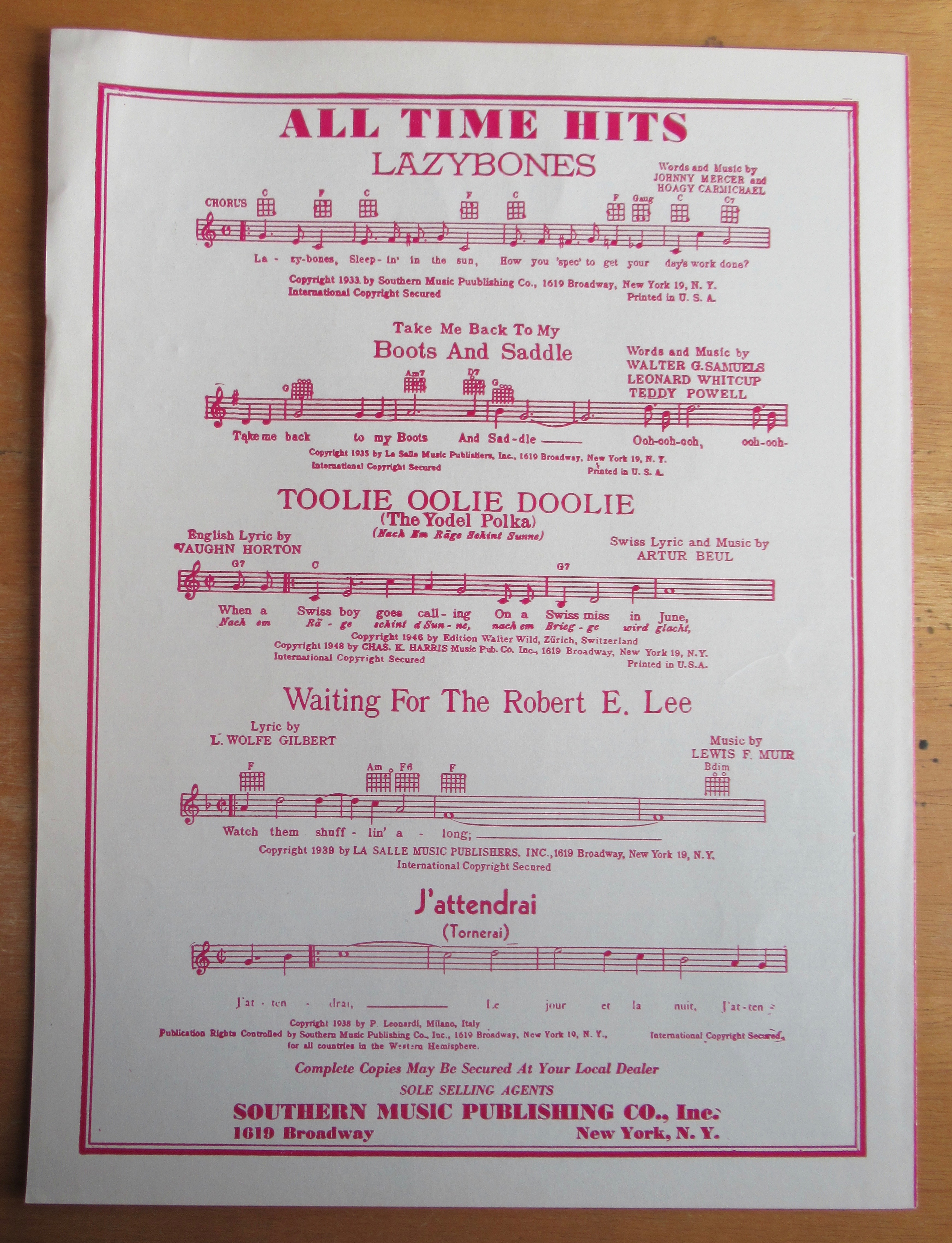 Sheet Music For 1957 Return To Me (Ritornaa Me)