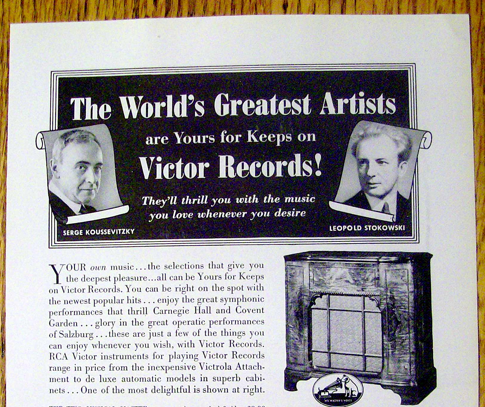 1939 RCA Victrola with Stokowski & Koussevitzky