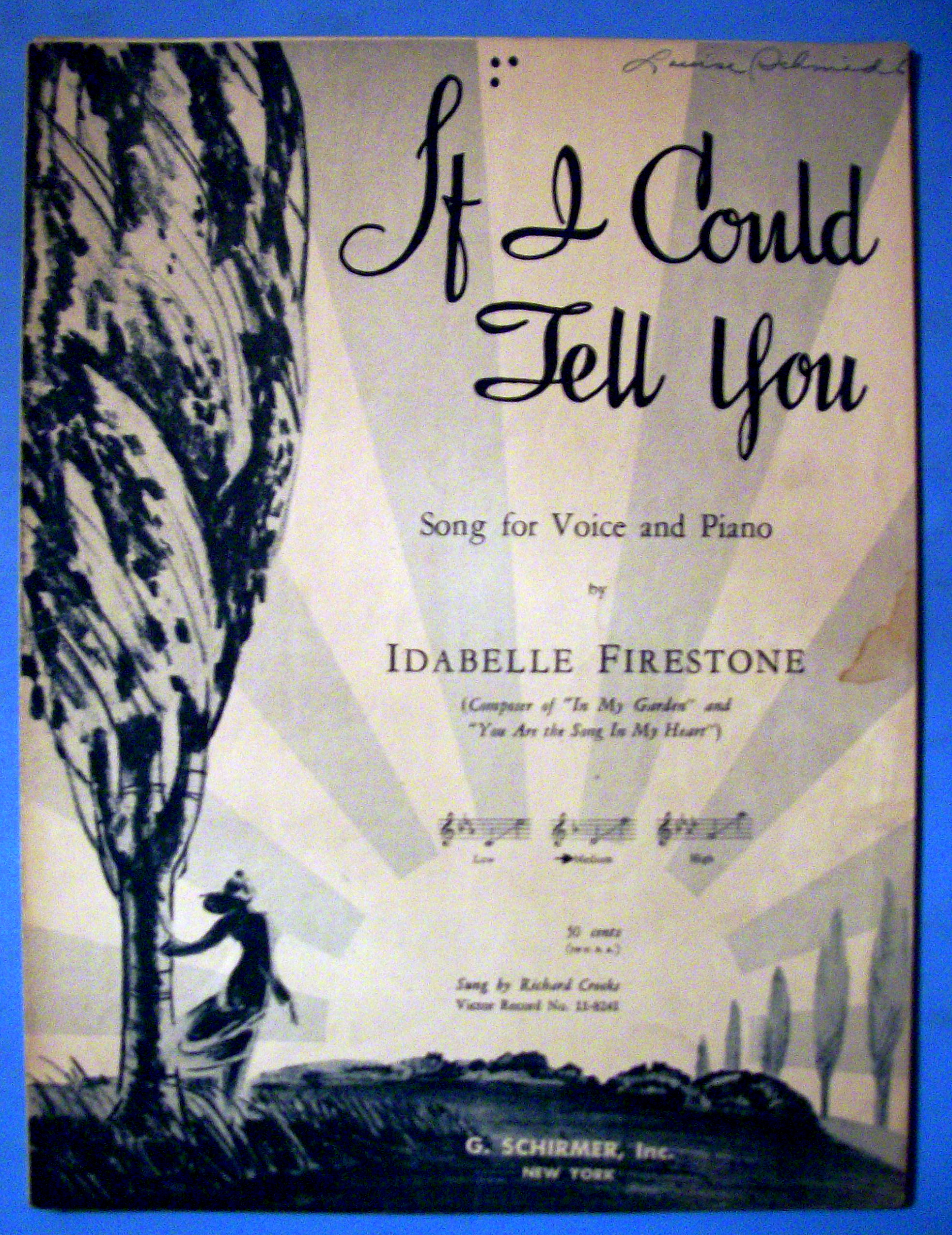 Sheet Music Of 1942 If I Could Tell You