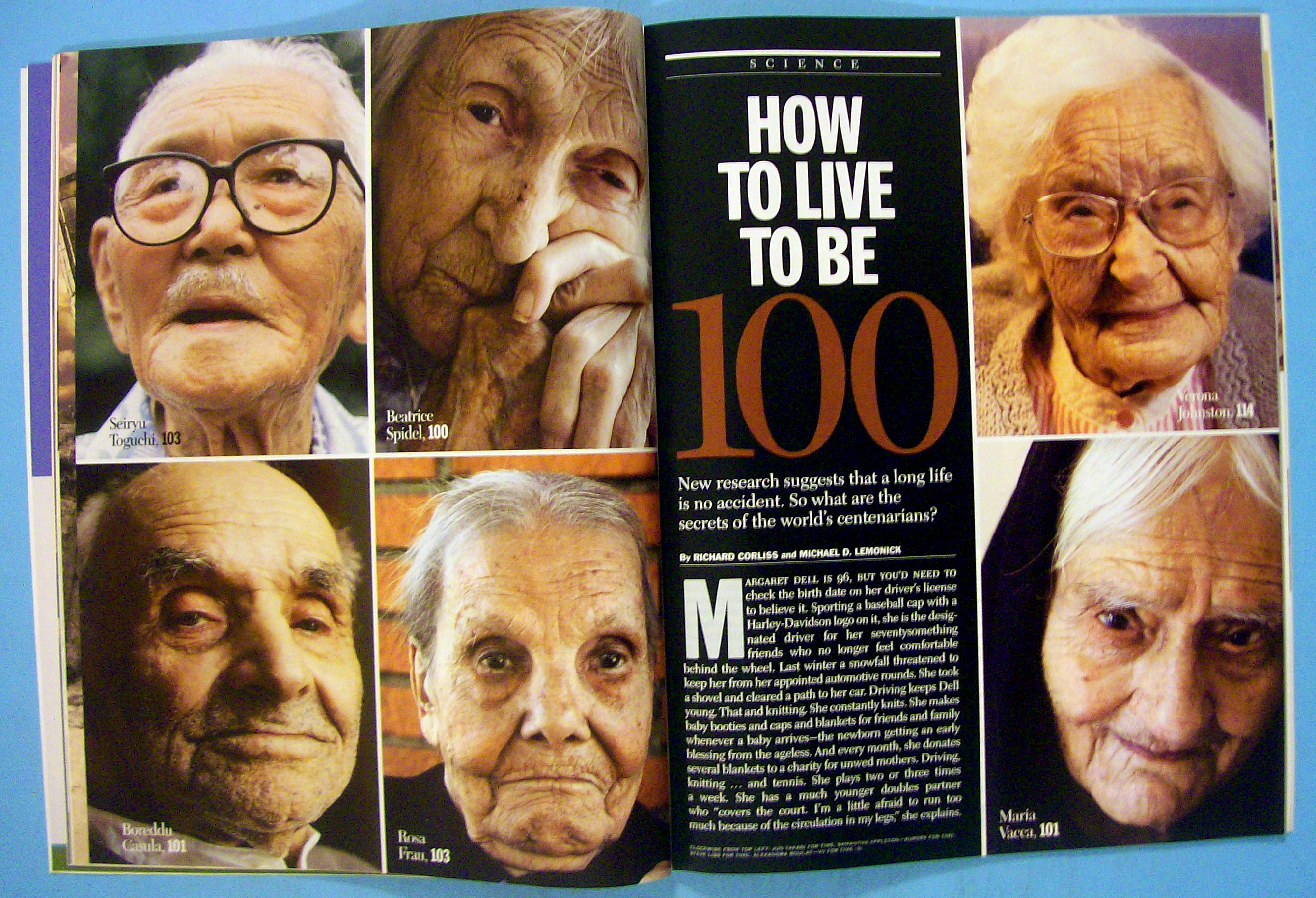 Time Magazine August 30, 2004 How To Live To Be 100