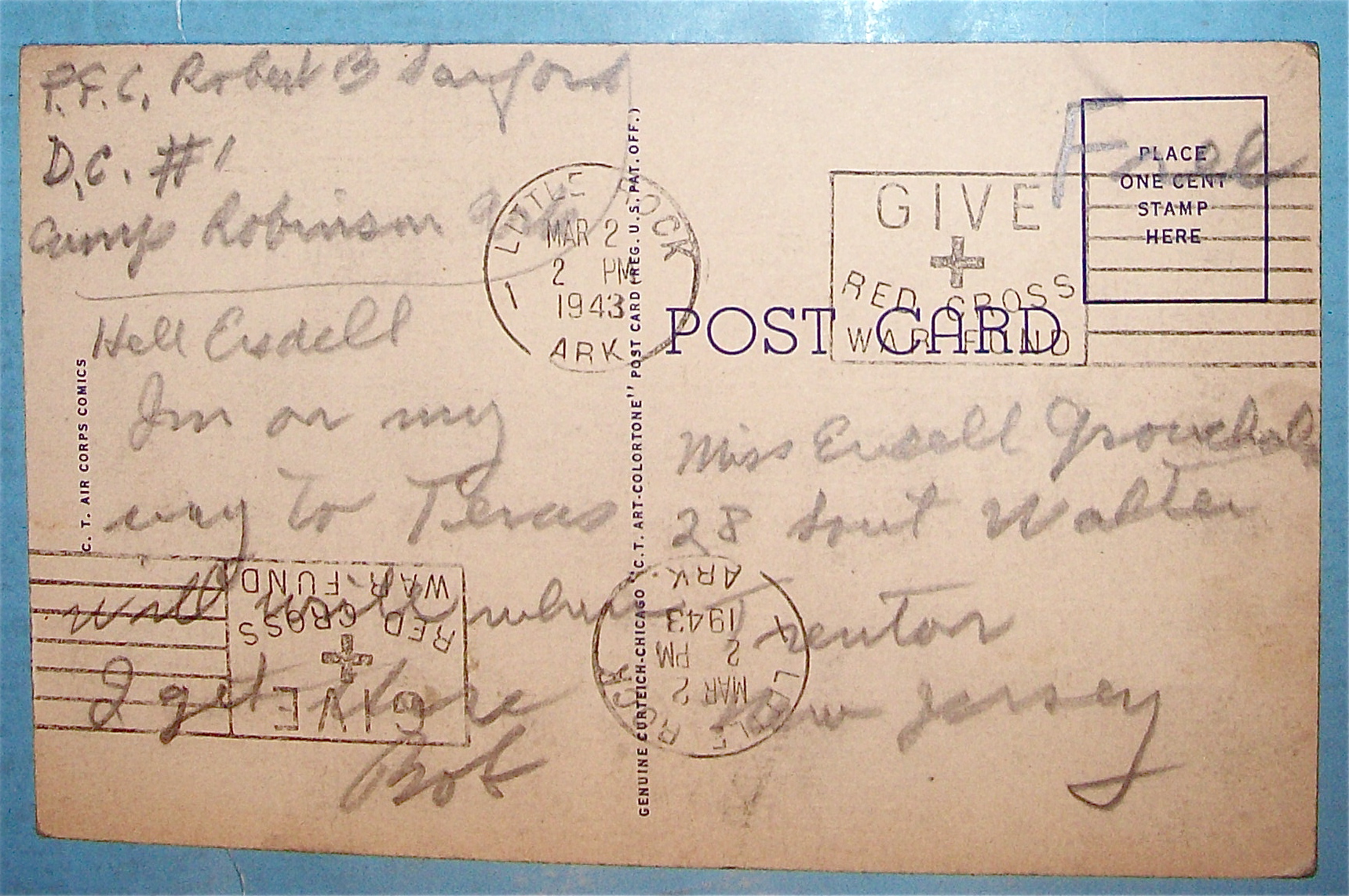 Soldiers Watching A Group Of Women Walk Postcard