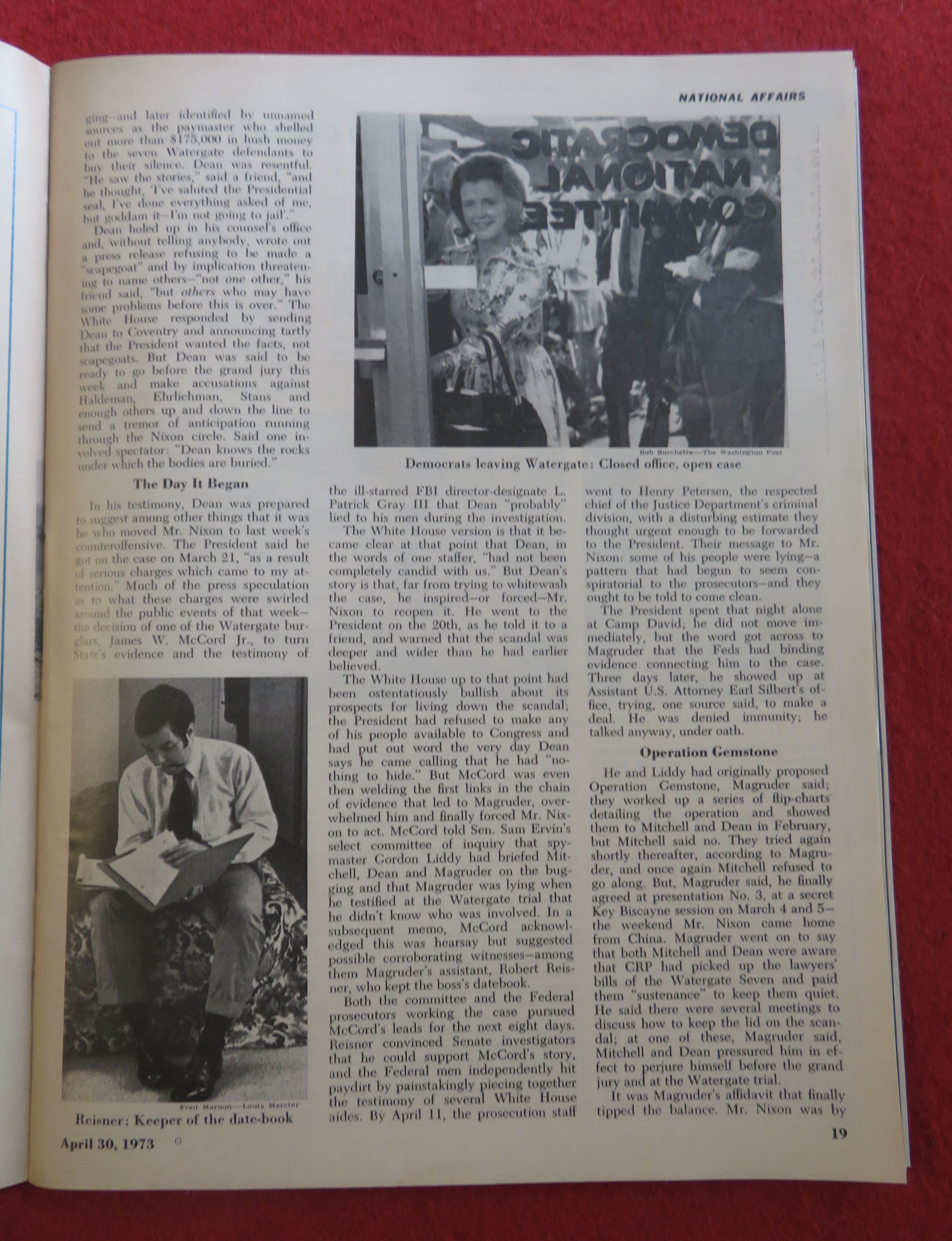 Newsweek Magazine April 30, 1973 Nixon & Watergate