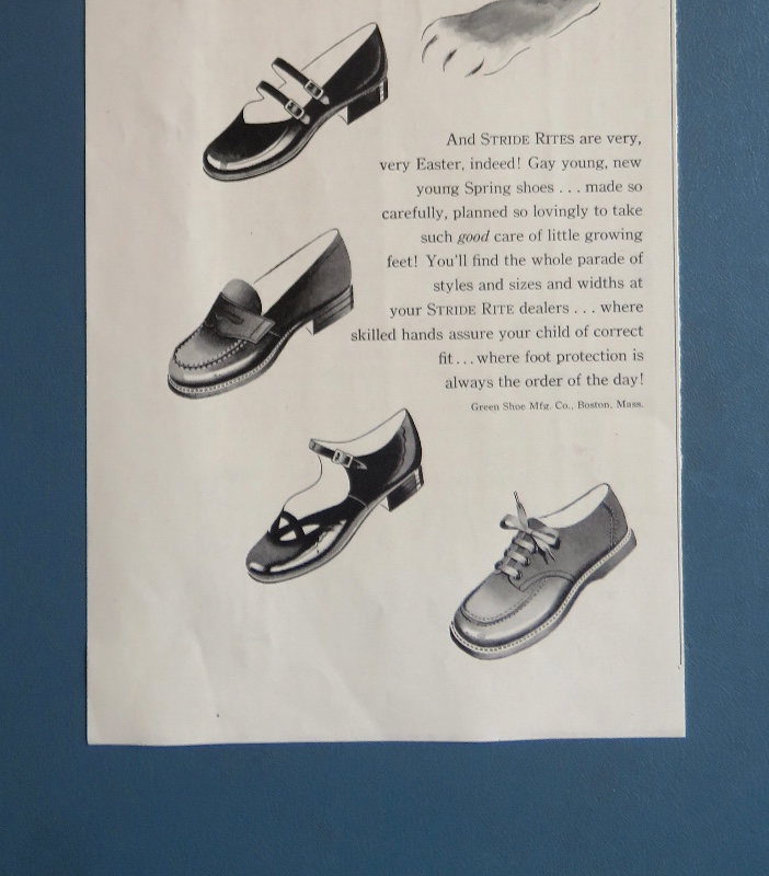 1951 Stride Rite Shoes with Children Riding on Easter Bunny