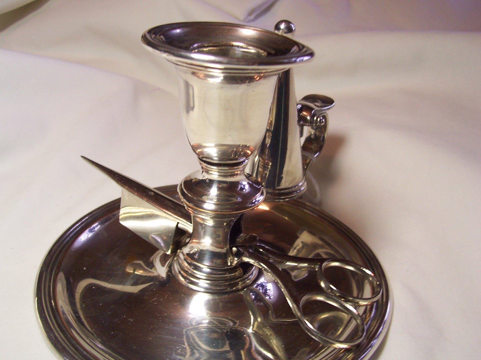 Silver Plated Candle Stick Scissors Snuffer