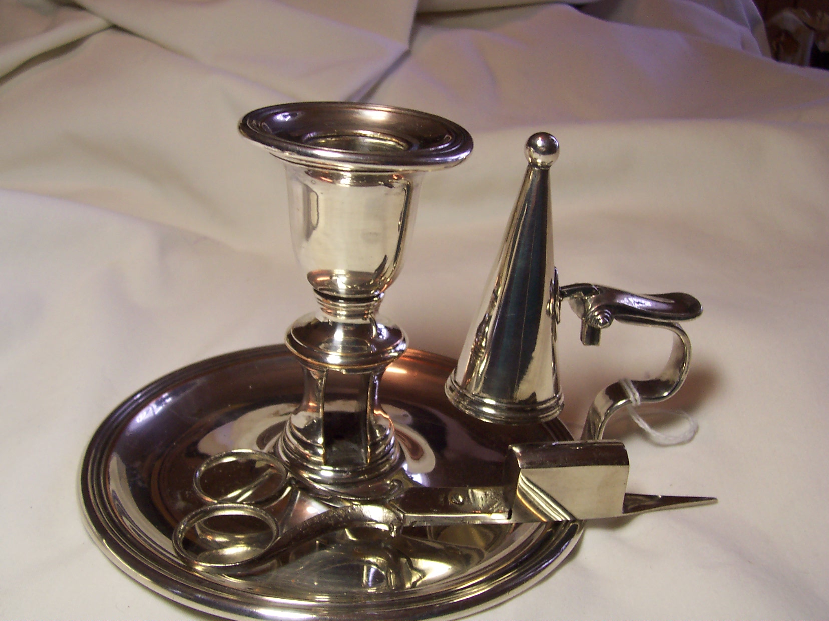 Silver Plated Candle Stick Scissors Snuffer