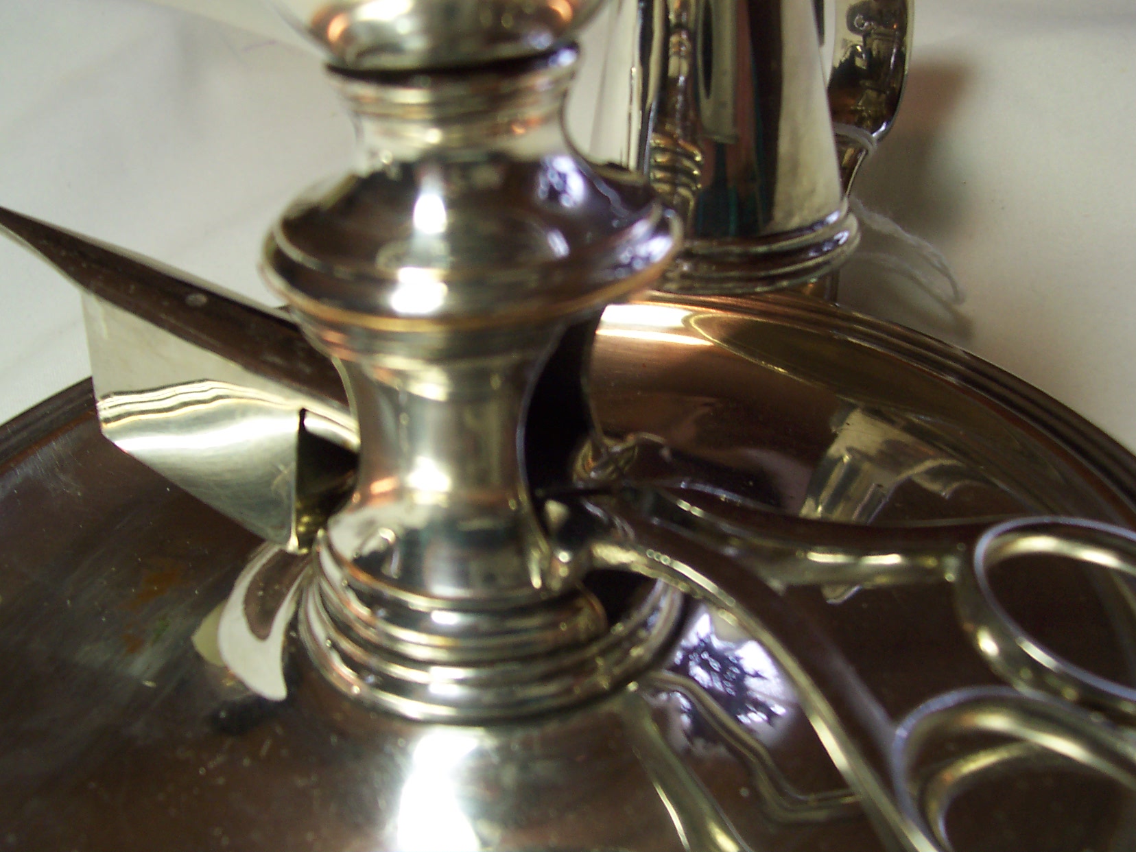 Silver Plated Candle Stick Scissors Snuffer