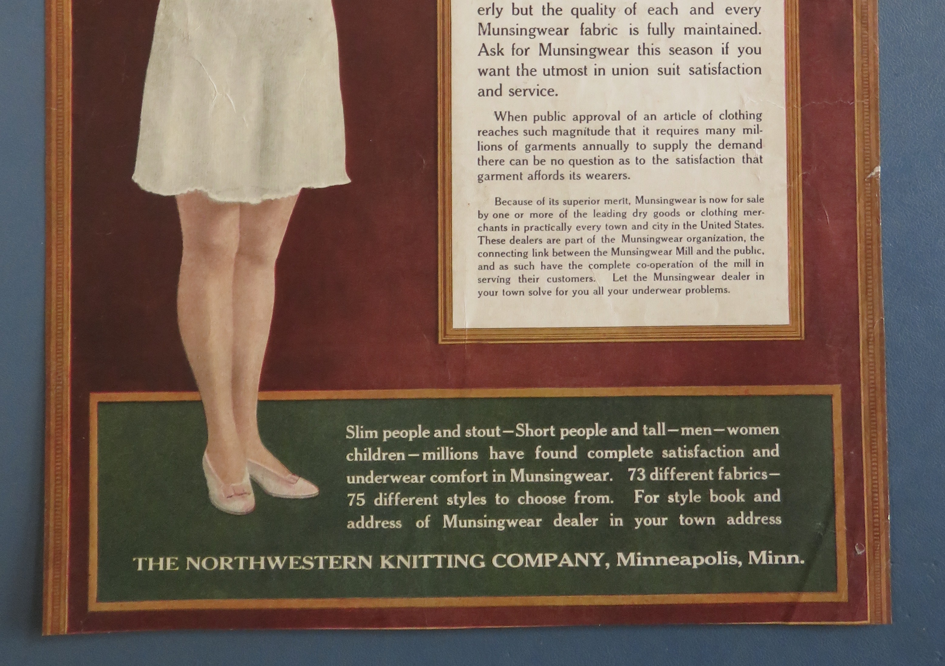 1920's Munsingwear with Woman in Union Suit