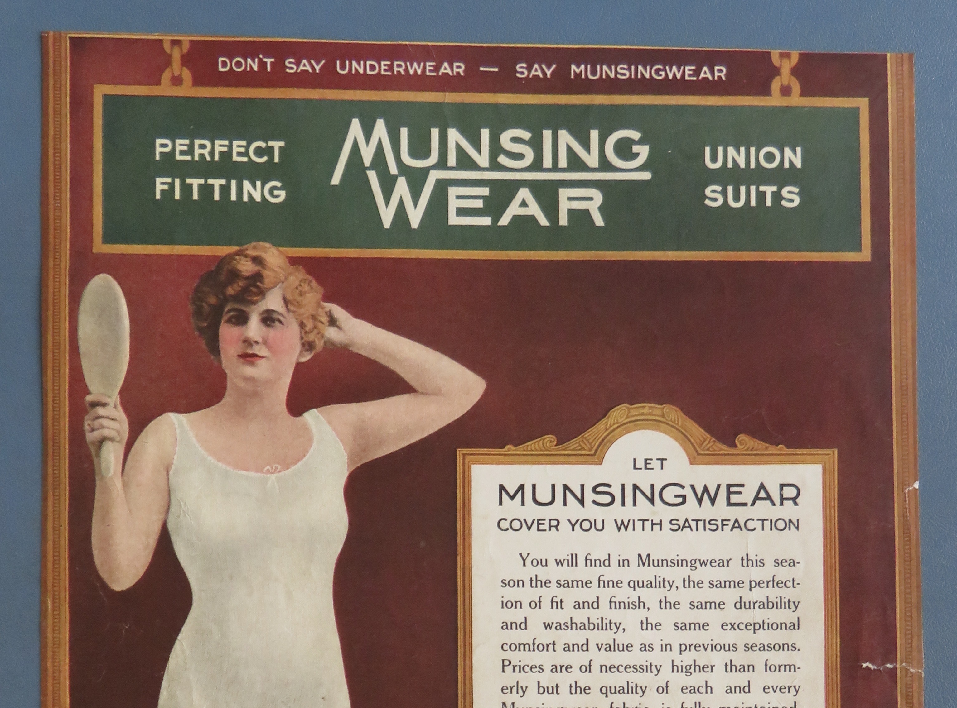 1920's Munsingwear with Woman in Union Suit