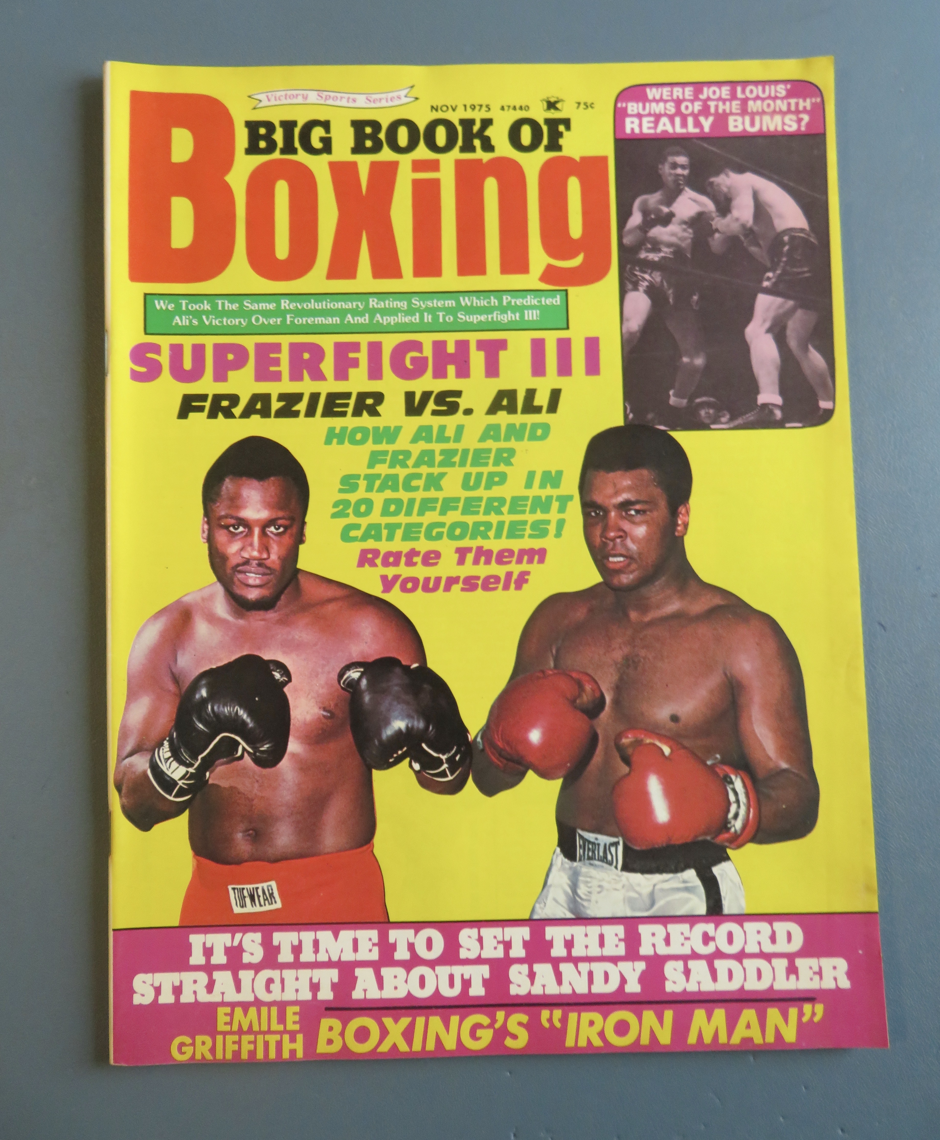 Big Book Of Boxing Magazine November 1975 Frazier/Ali