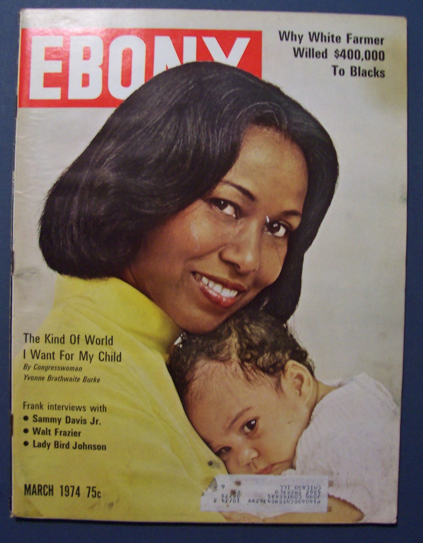 Ebony  Magazine-March 1974-Yvonne Brathwaite Burke