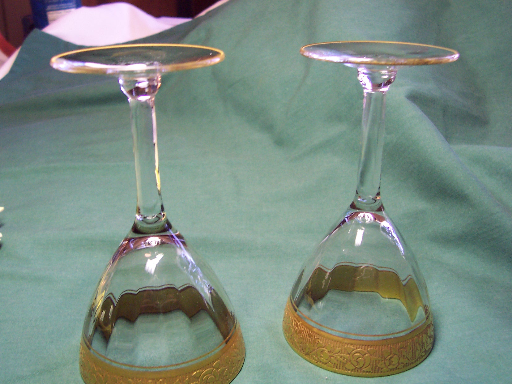 Fostoria Brocade Gold Crystal Etched Glass s