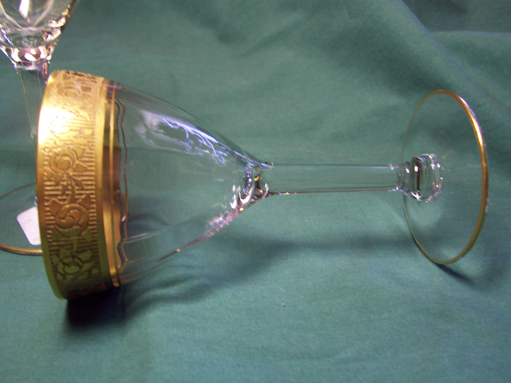 Fostoria Brocade Gold Crystal Etched Glass s
