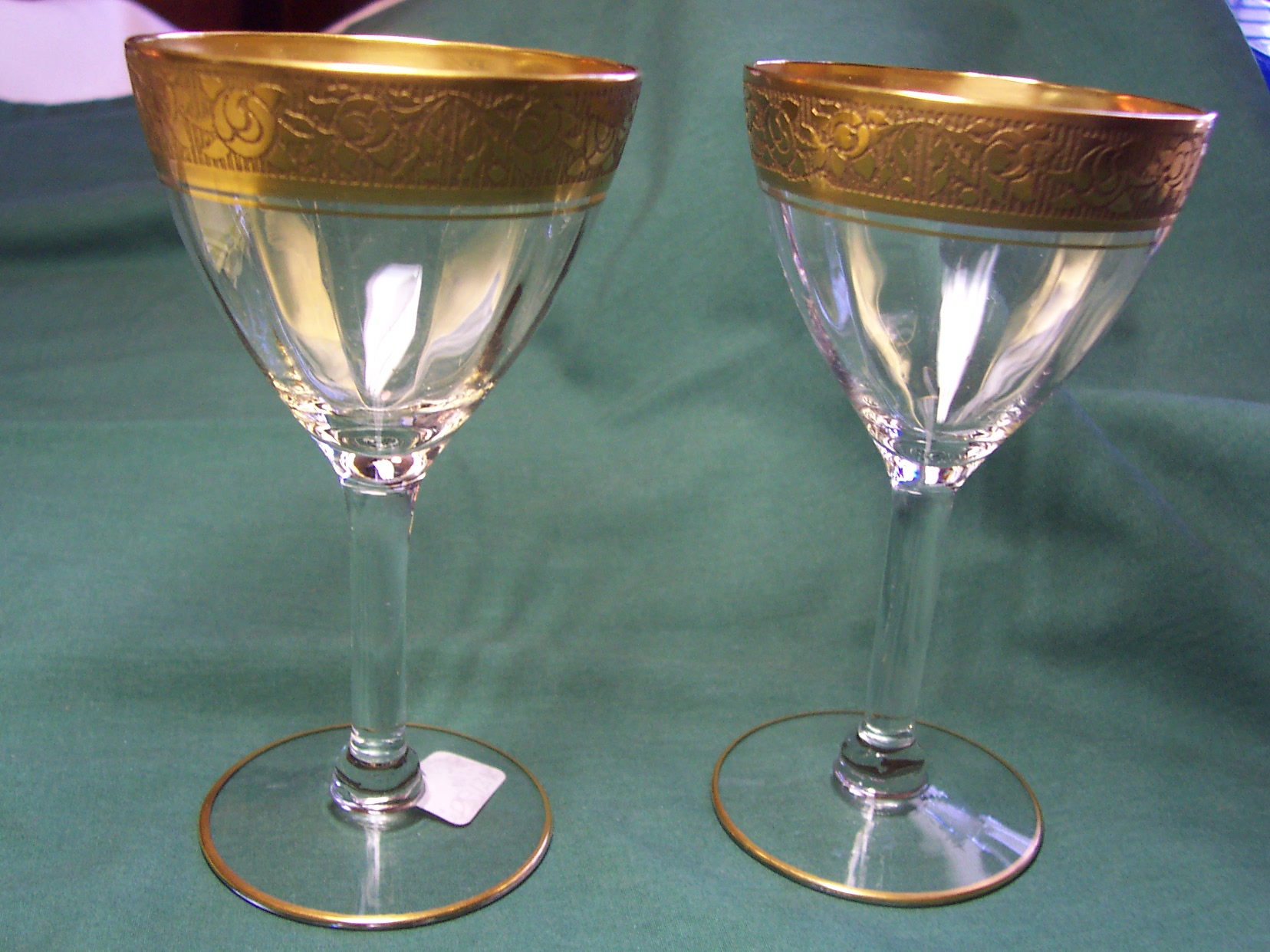 Fostoria Brocade Gold Crystal Etched Glass s