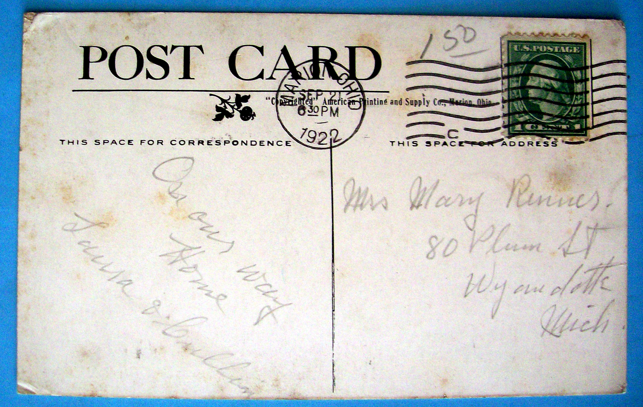 Residence of Warren G. Harding Postcard