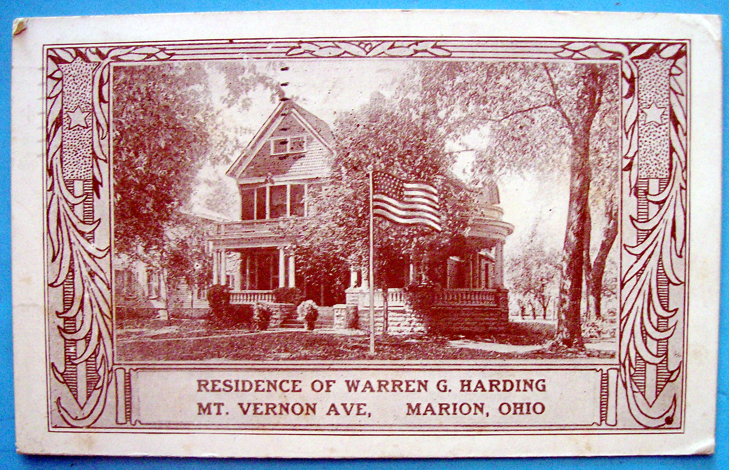 Residence of Warren G. Harding Postcard