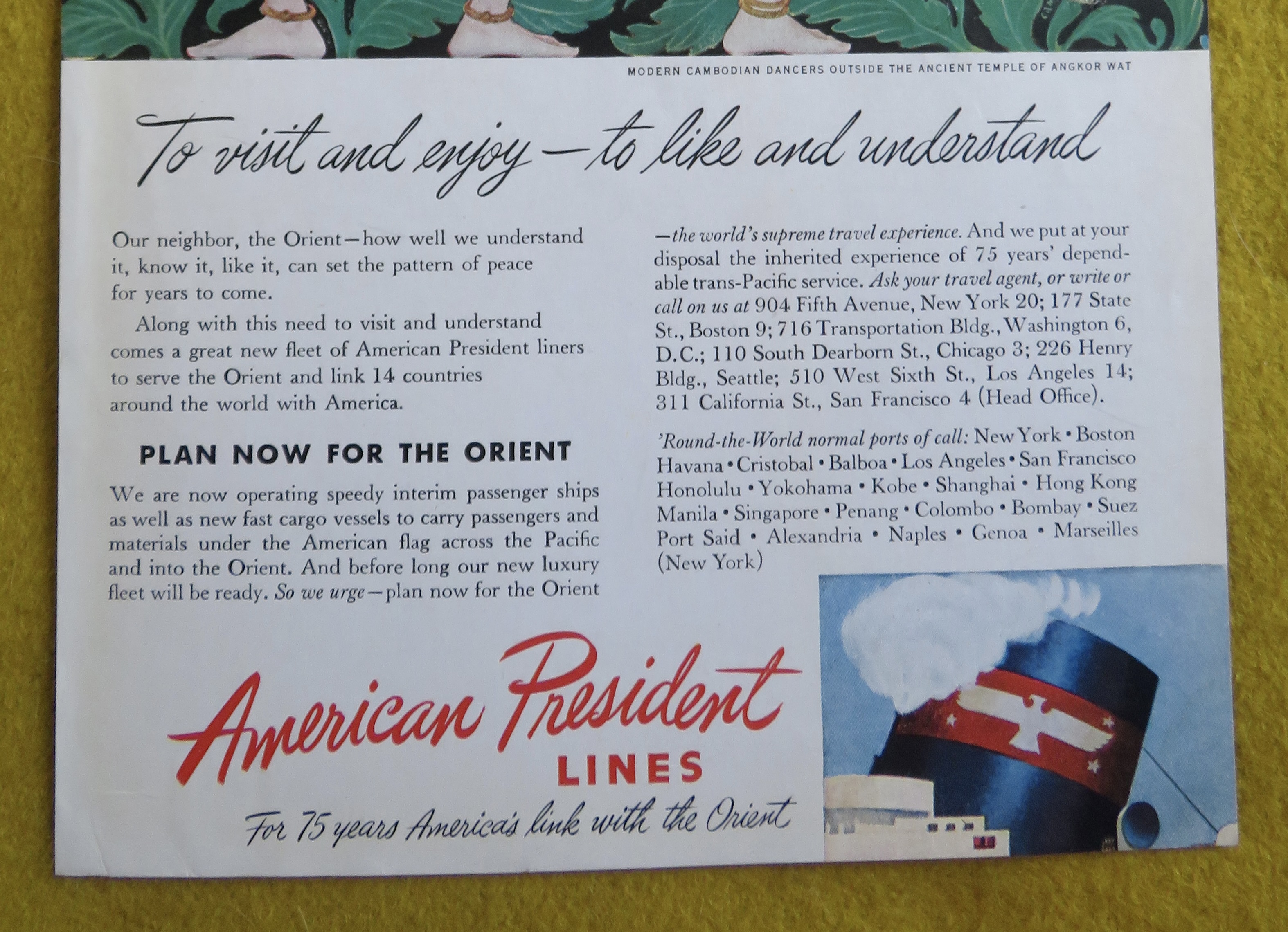 1946 American President Lines with The Orient