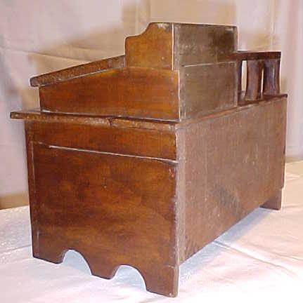Folk Art Desk Miniature Wood Primitive Large Doll Size