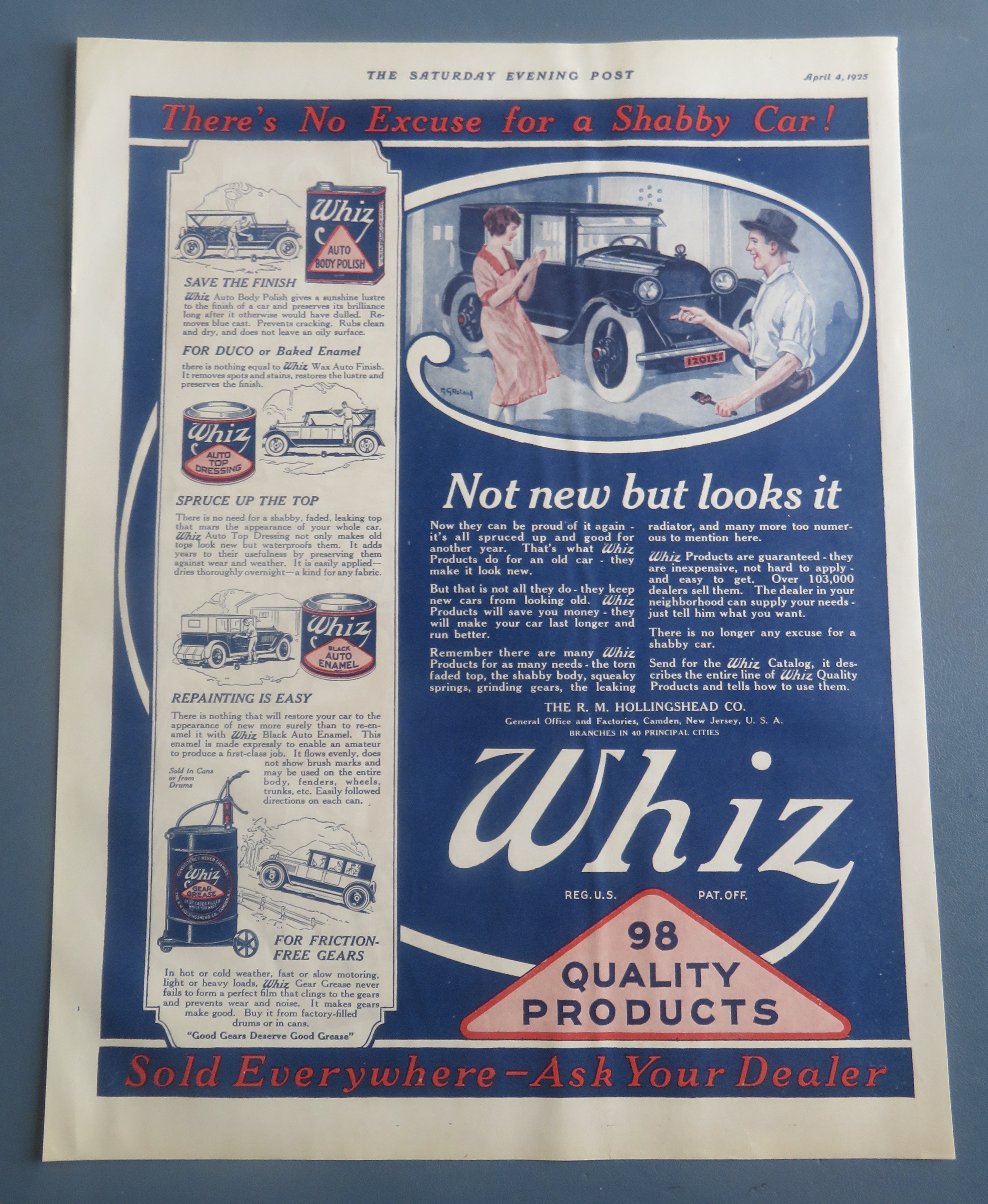 1925 Whiz Auto Products with Polish, Enamel & More