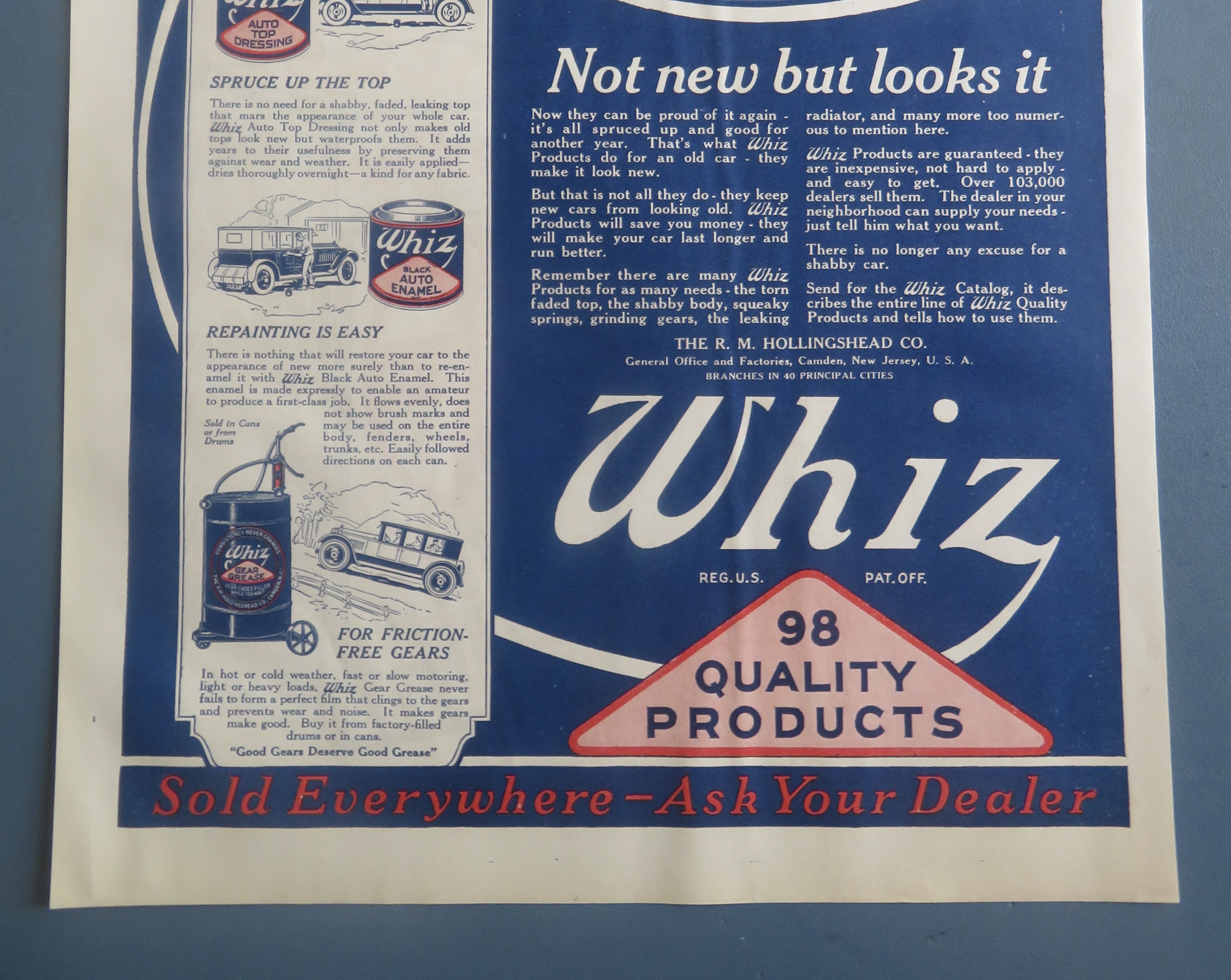 1925 Whiz Auto Products with Polish, Enamel & More