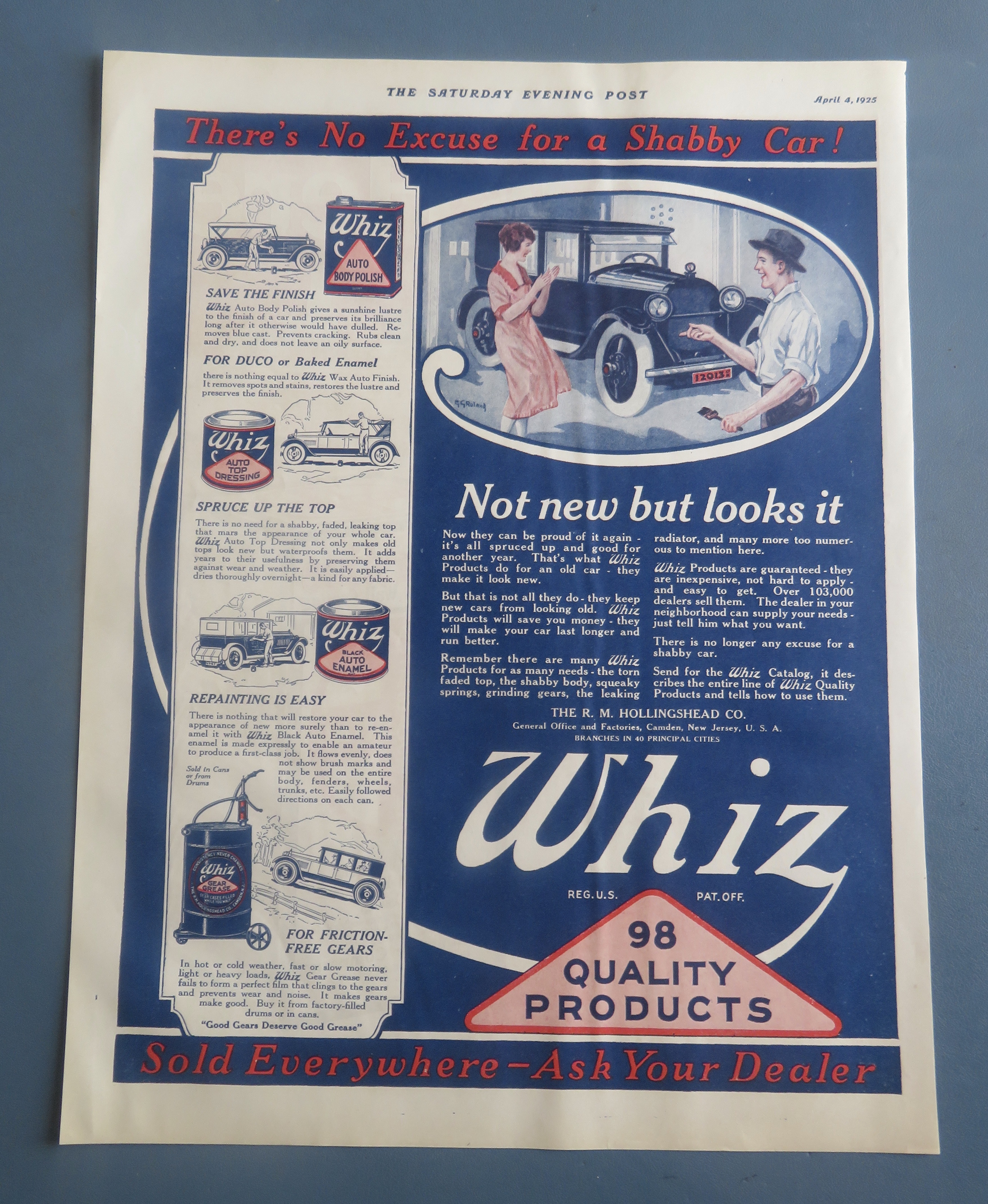 1925 Whiz Auto Products with Polish, Enamel & More