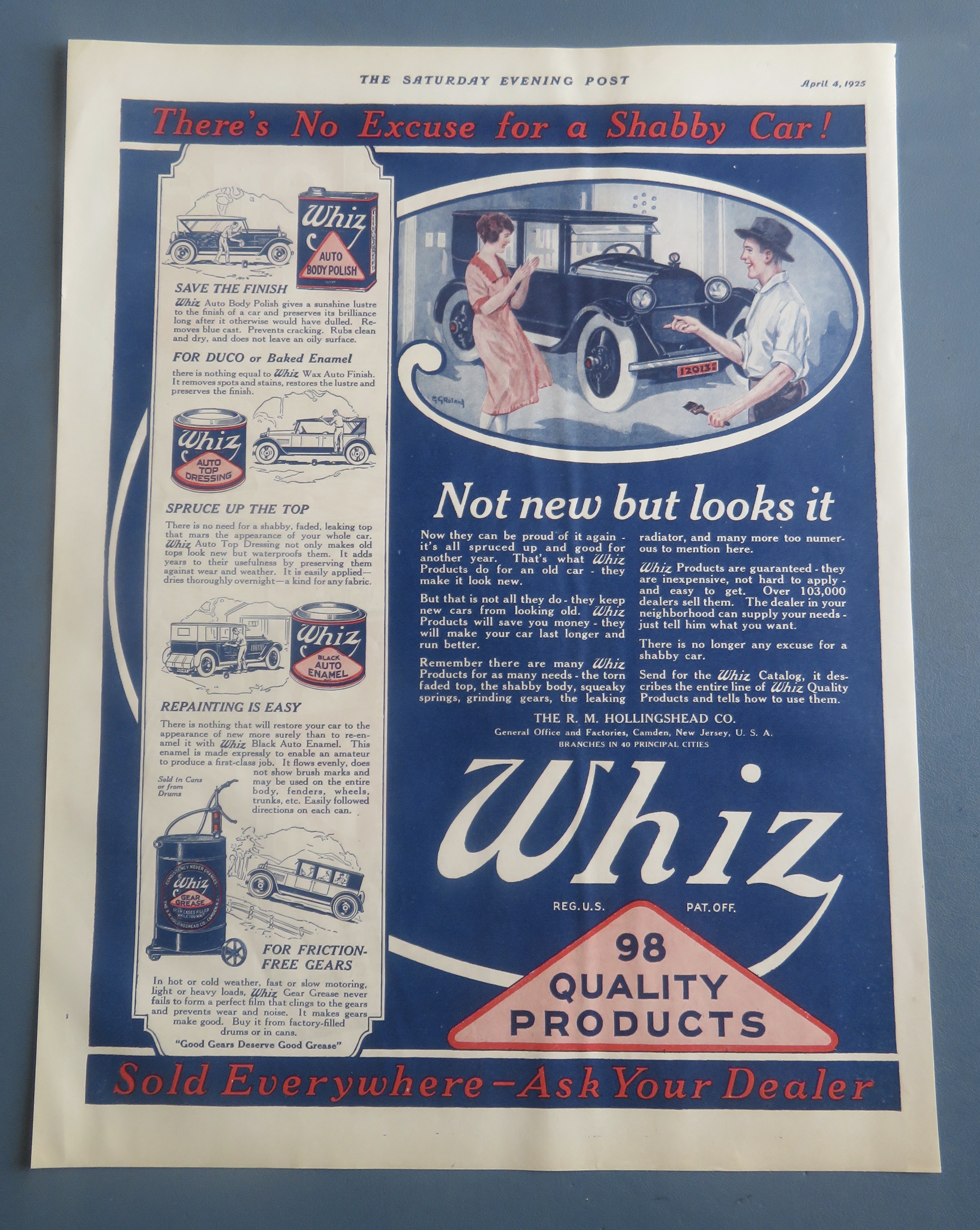 1925 Whiz Auto Products with Polish, Enamel & More