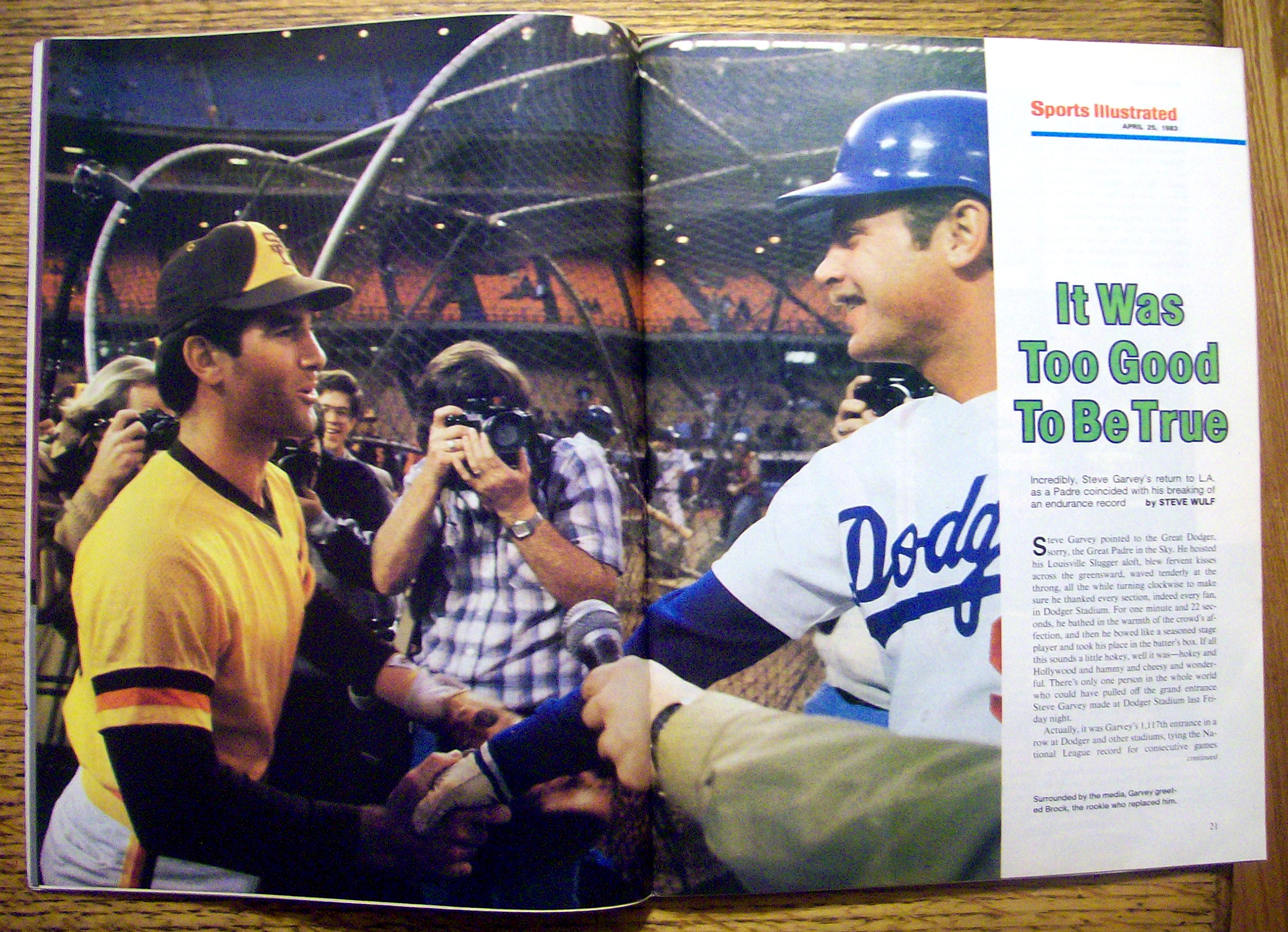 Sports Illustrated Magazine-April 25, 1983-Steve Garvey