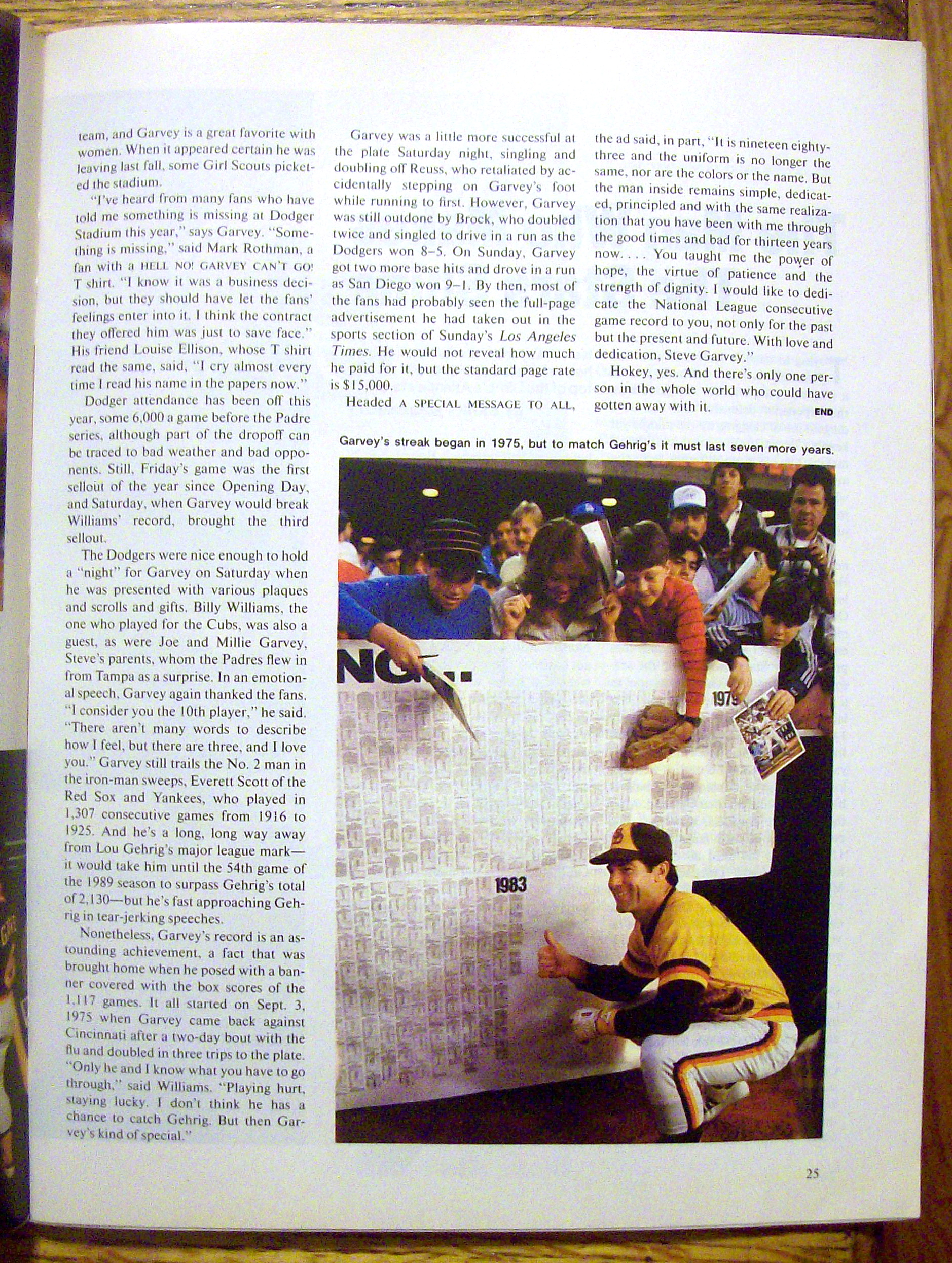 Sports Illustrated Magazine-April 25, 1983-Steve Garvey