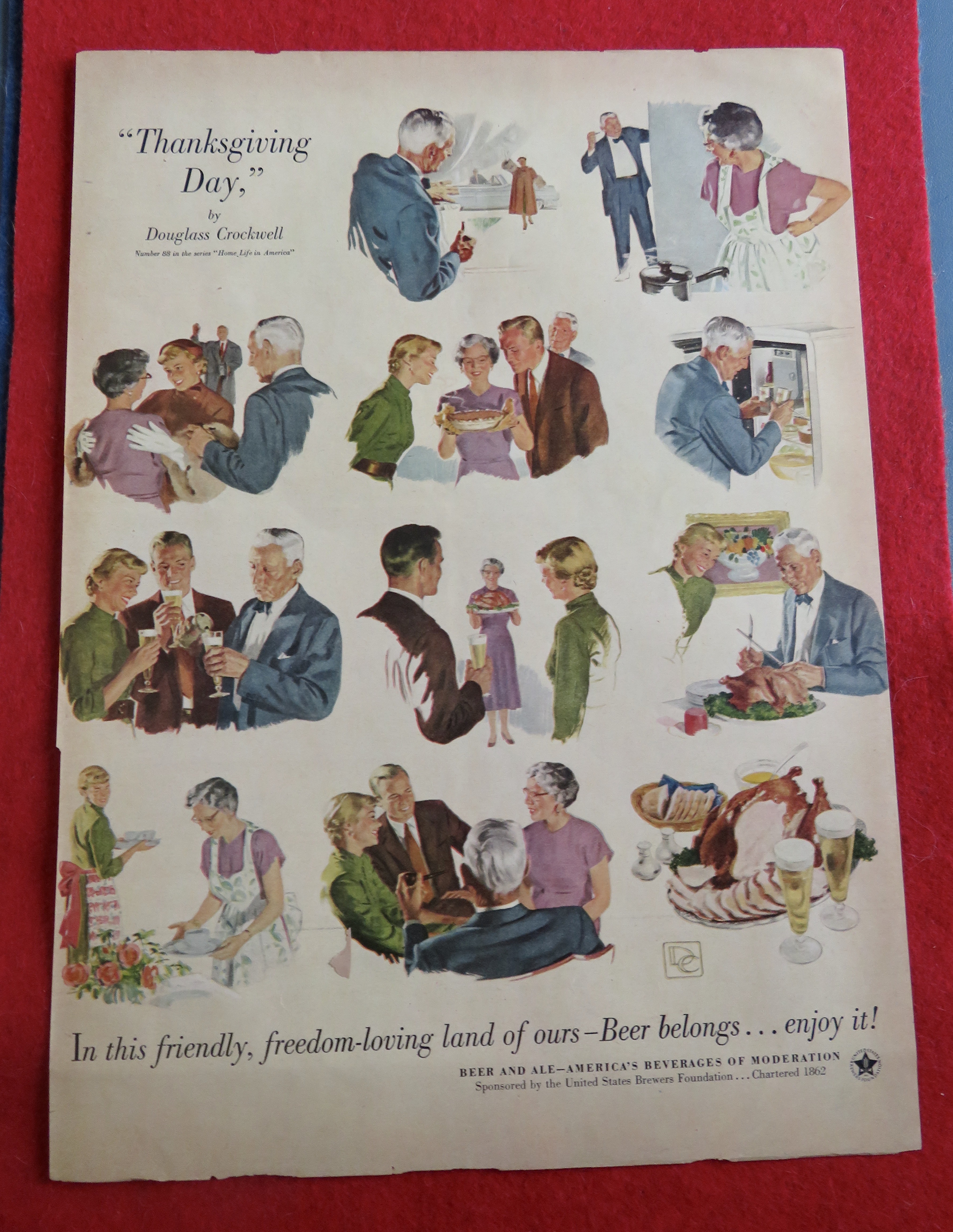 1953 Beer Belongs With Thanksgiving Day