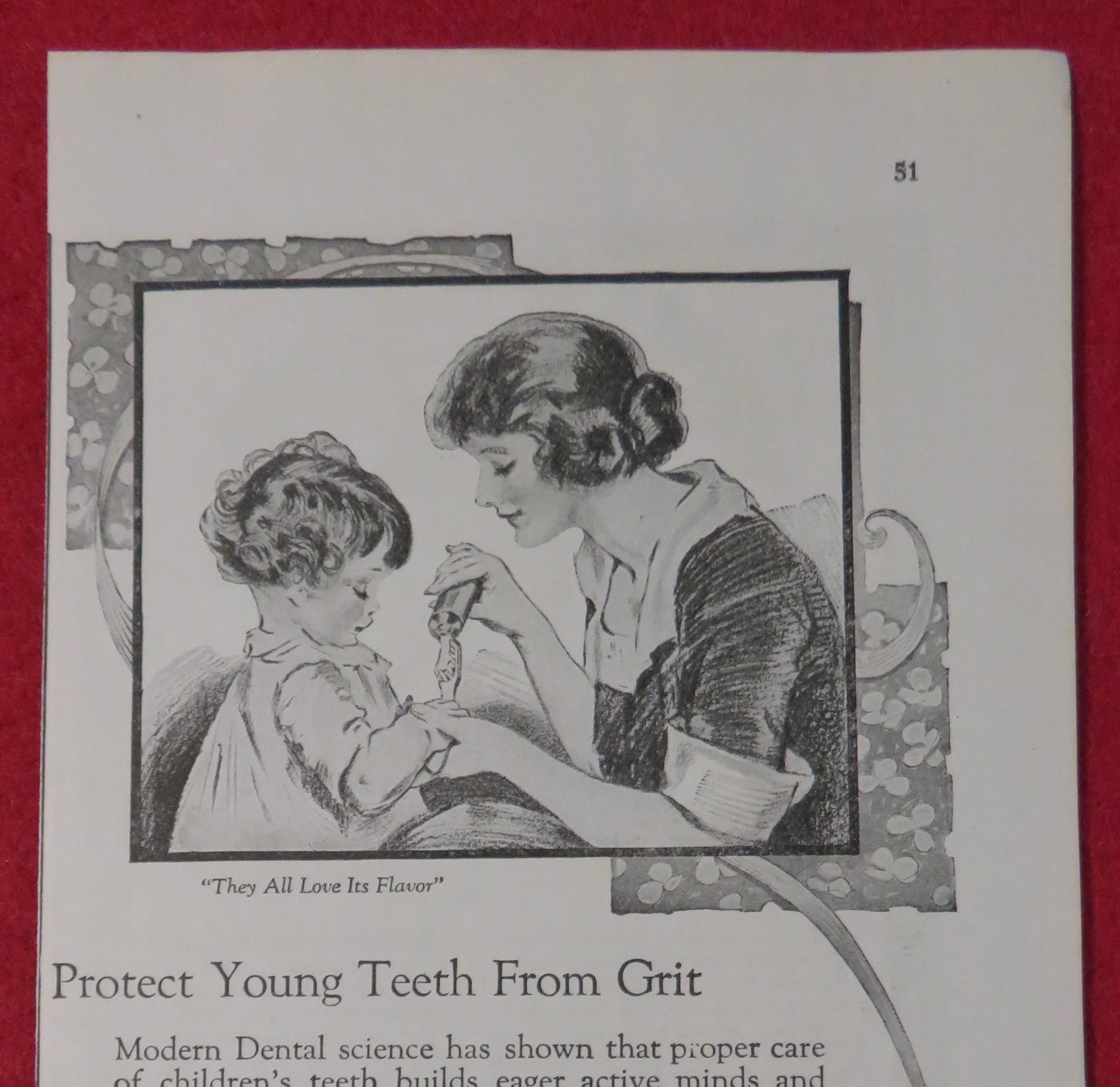 1923 Colgate Dental Cream with Woman & Child