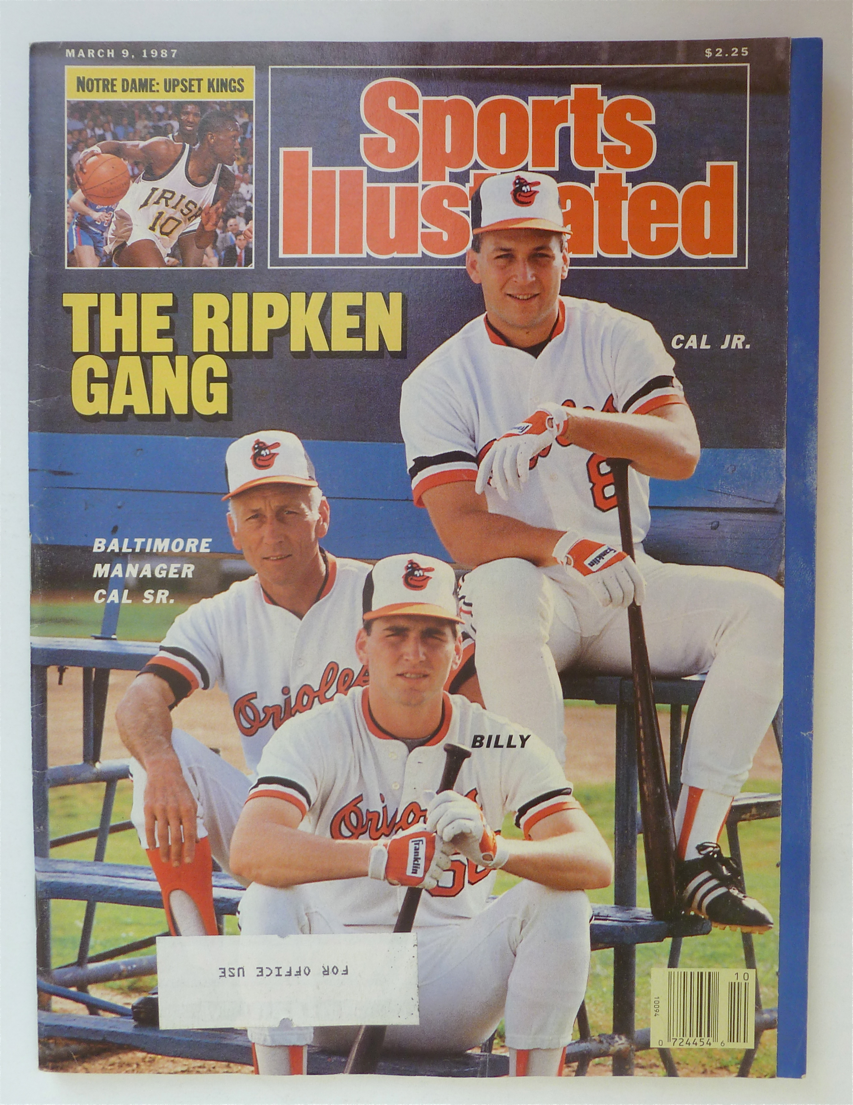 Sports Illustrated Magazine March 9, 1987 Ripken Gang