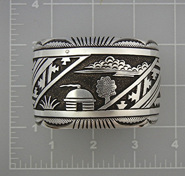 Navajo TOMMY SINGER Snr. Sterling Silver Storyteller Cu