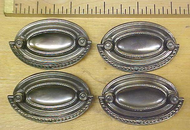 Antique Drawer Pulls Hardware Brass 4 Pulls