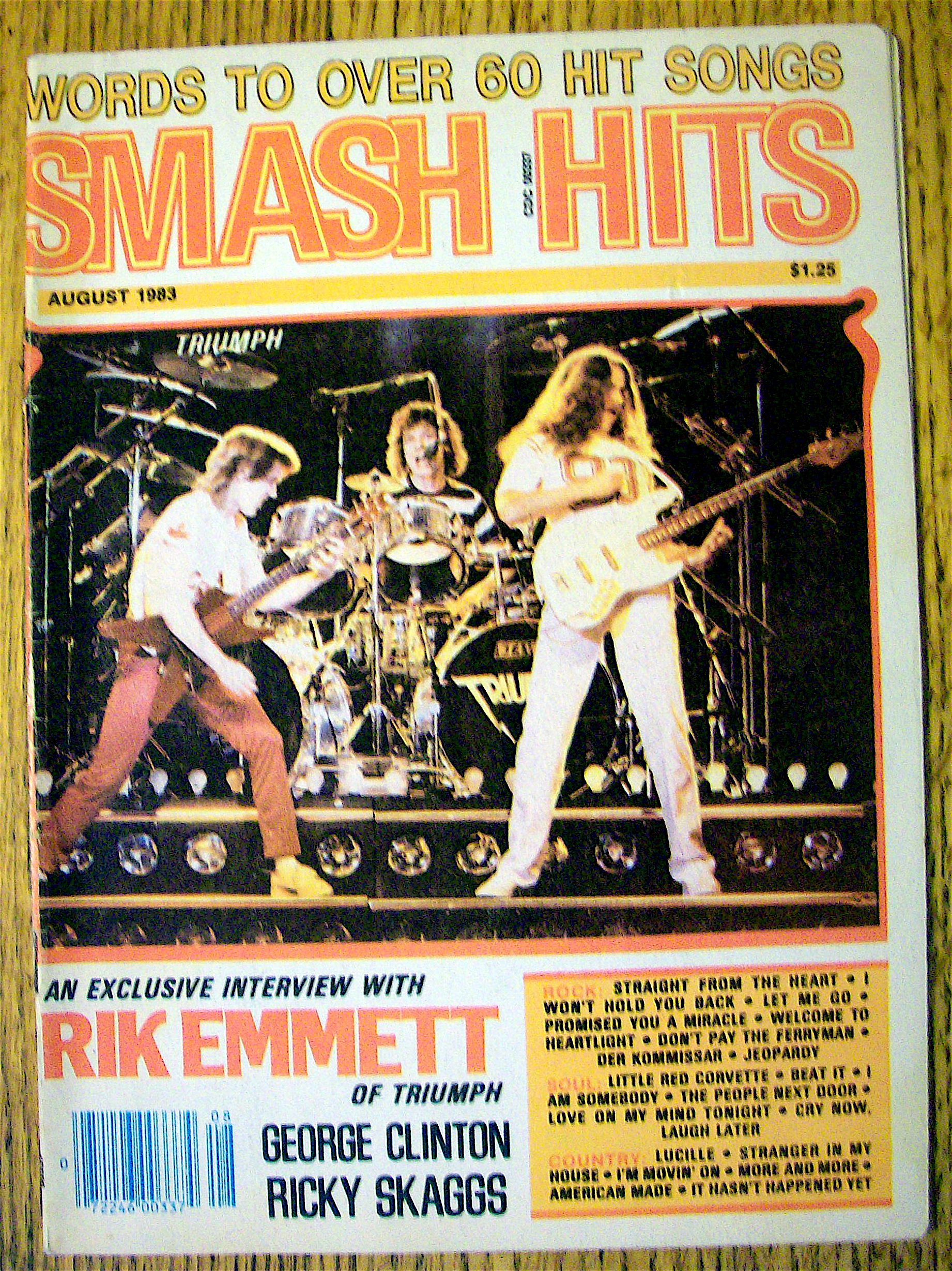 Smash Hits Magazine August 1983 Rik Emmitt