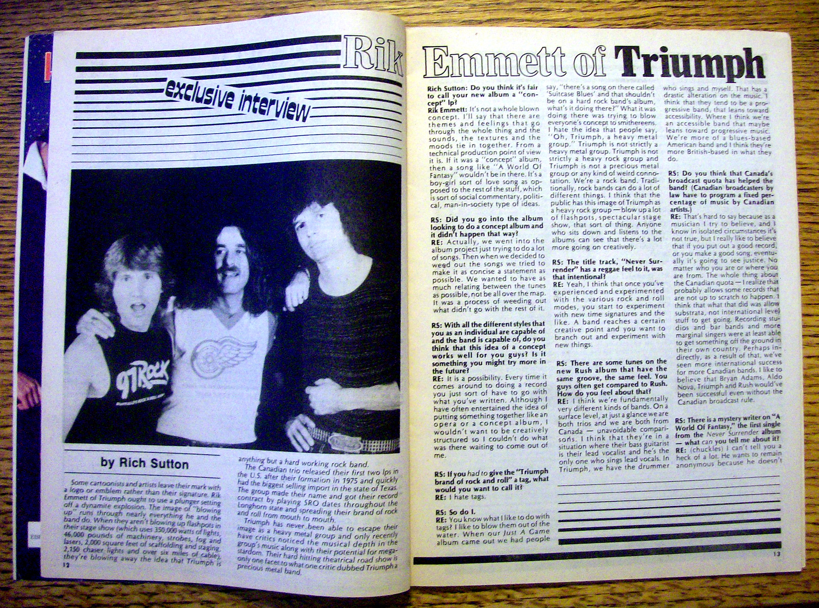 Smash Hits Magazine August 1983 Rik Emmitt