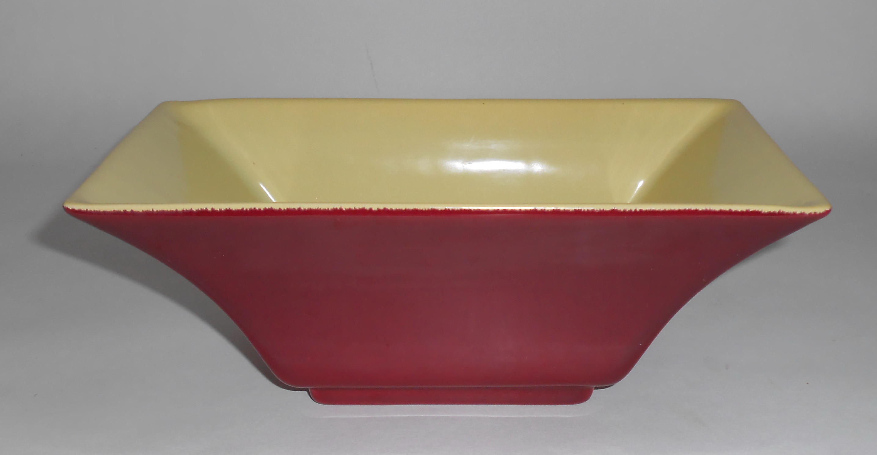 Franciscan Pottery Capistrano Art Maroon/Yellow #412