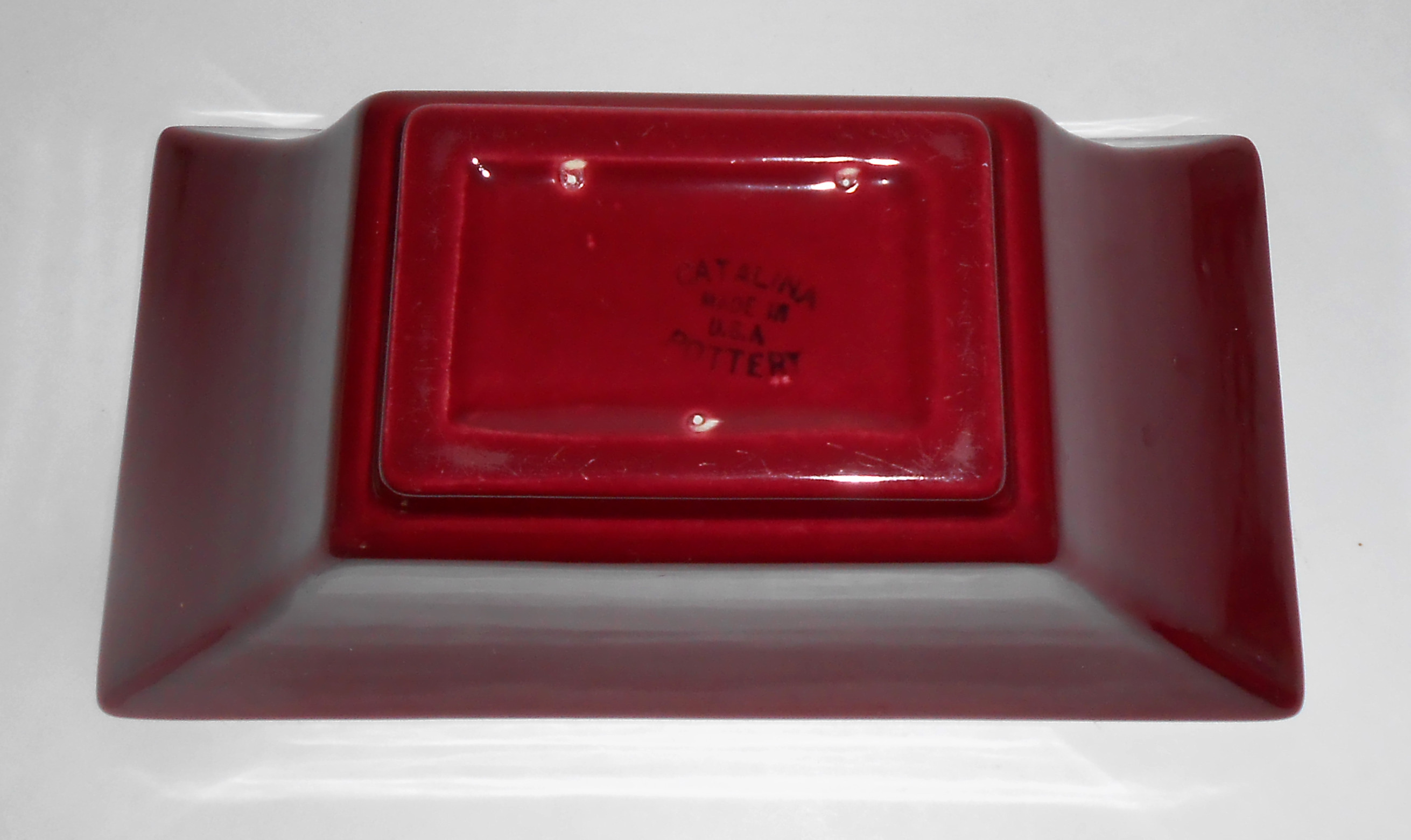 Franciscan Pottery Capistrano Art Maroon/Yellow #412