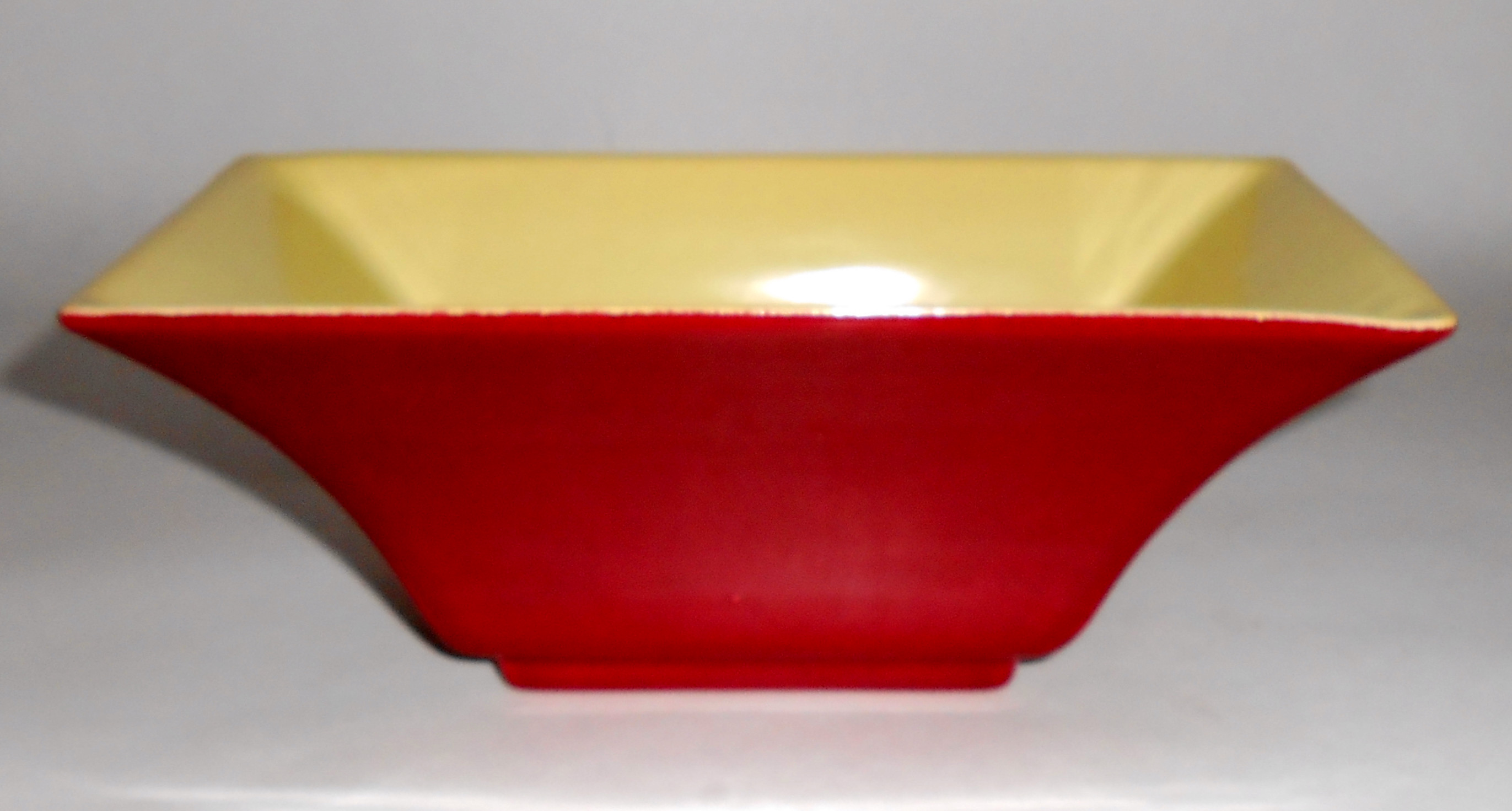Franciscan Pottery Capistrano Art Maroon/Yellow #412
