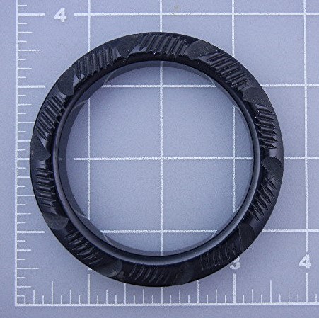 Bakelite Black Carved Bangle Bracelet