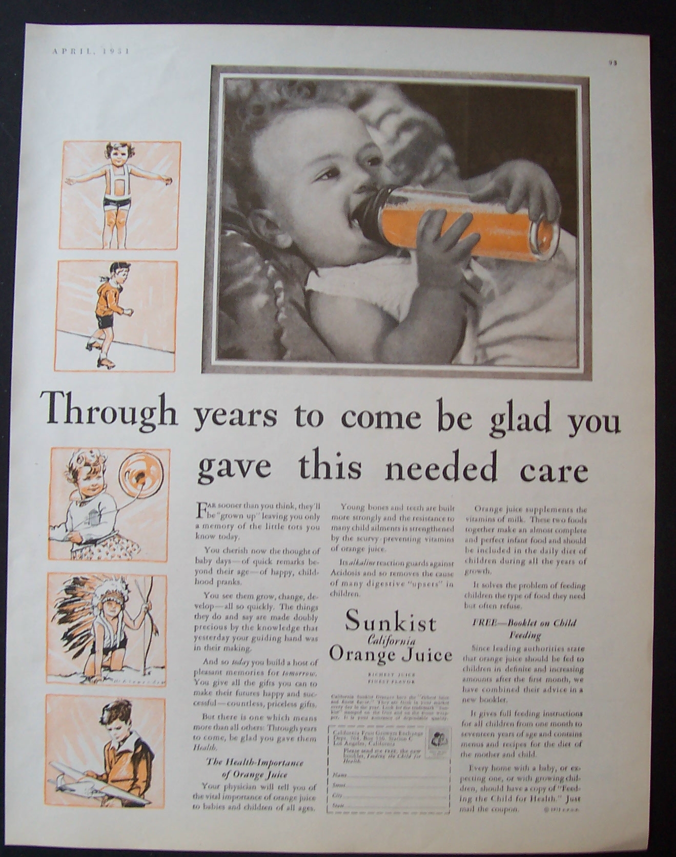 1931  Sunkist  Orange  Juice