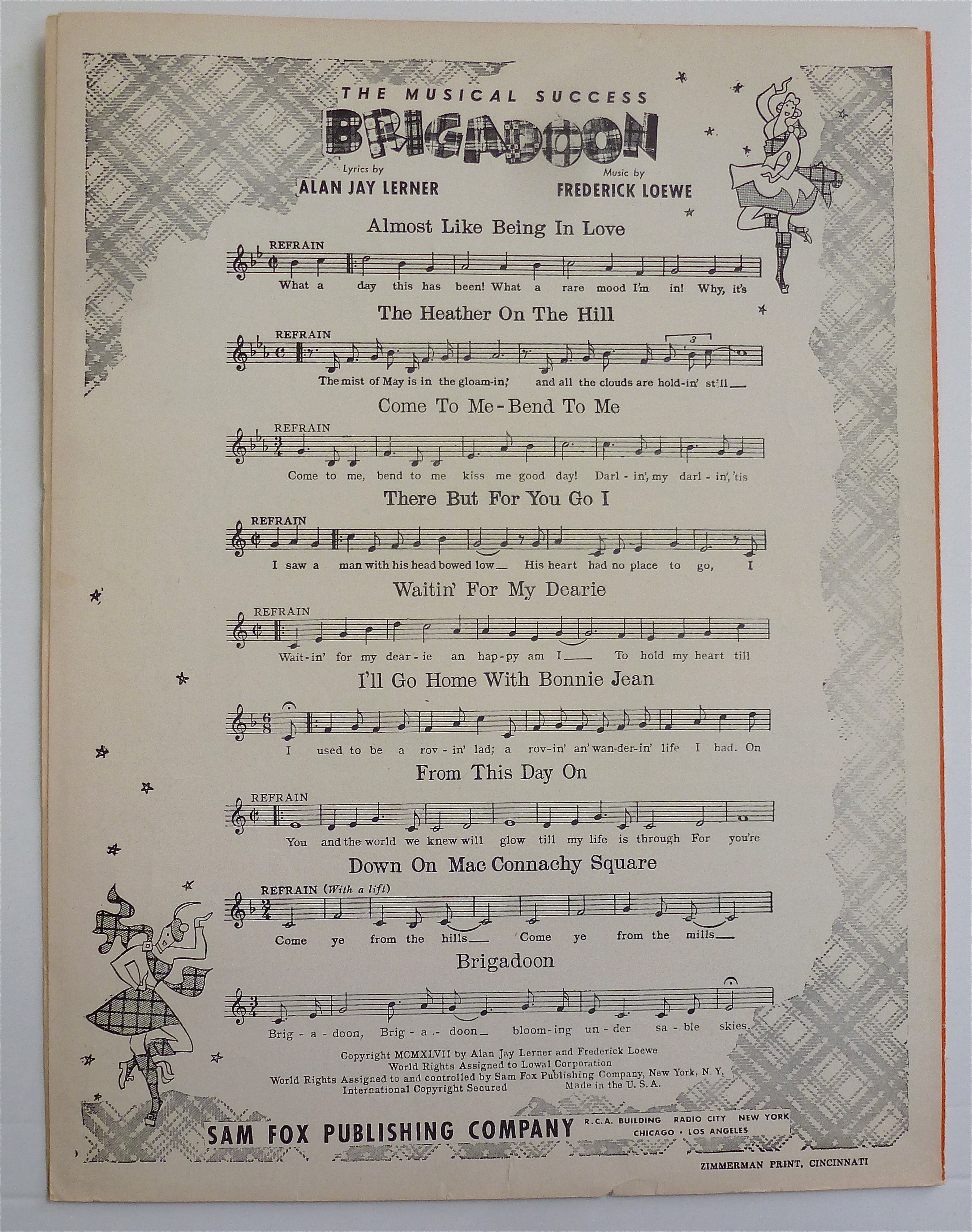 Sheet Music 1944 Lady Of Spain
