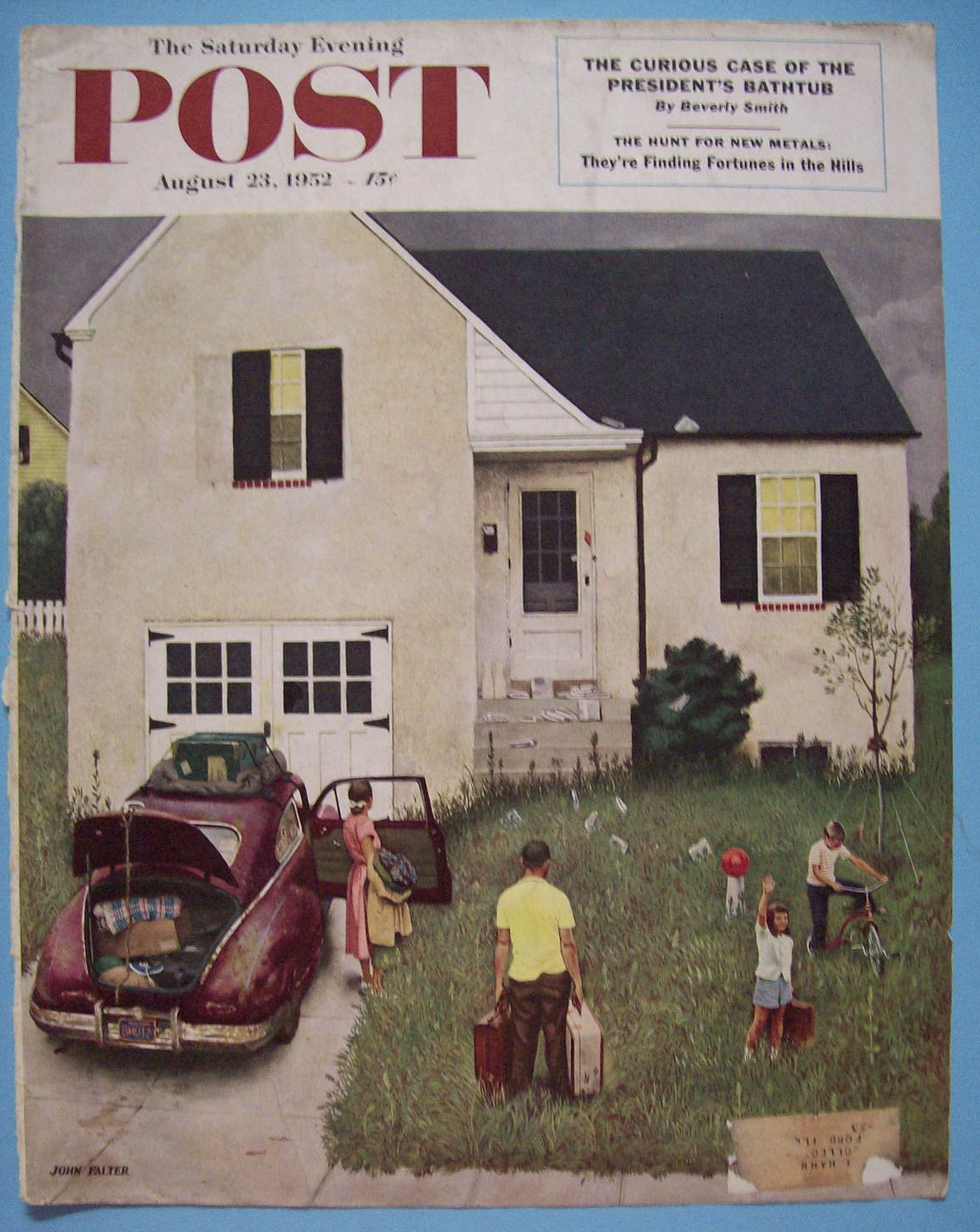 Saturday Evening Post Cover-Aug 23, 1952-John Falter