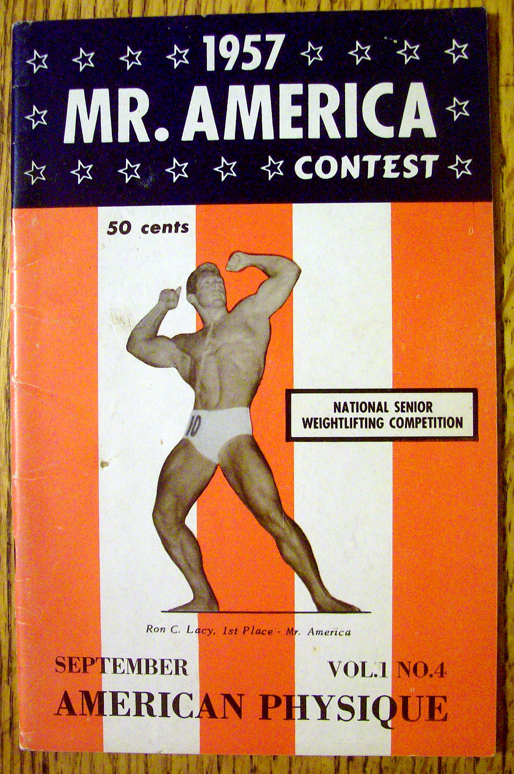 Mr. America Contest Magazine-September 1957-Ron C. Lacy
