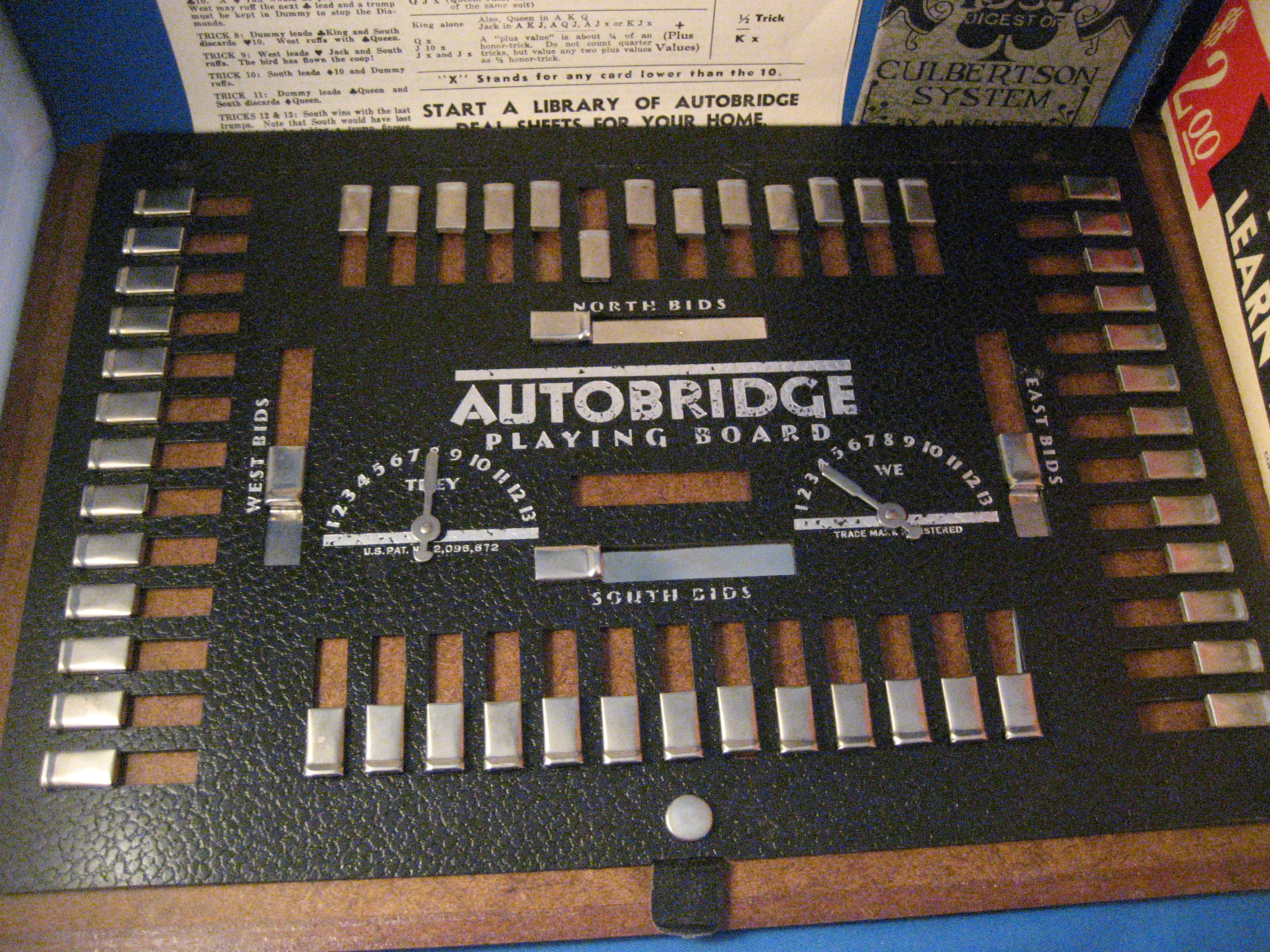 Autobridge Playing Board Game