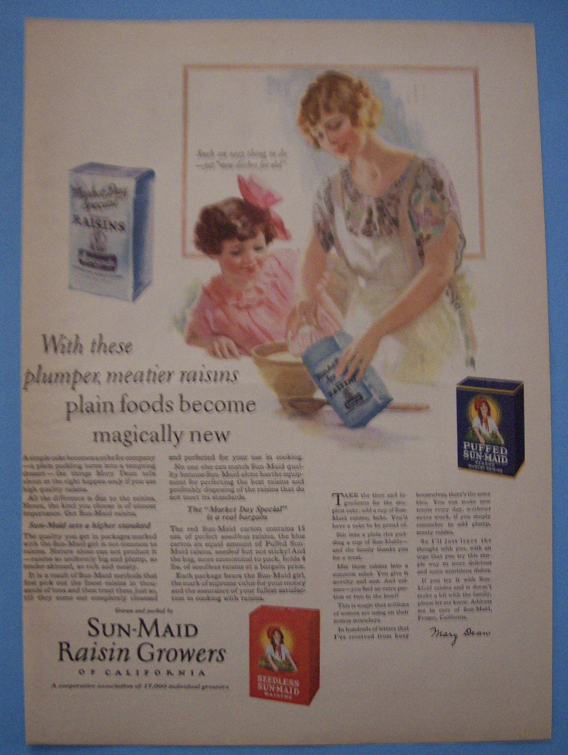 Vintage Ad: 1926 Sun - Maid Raisins